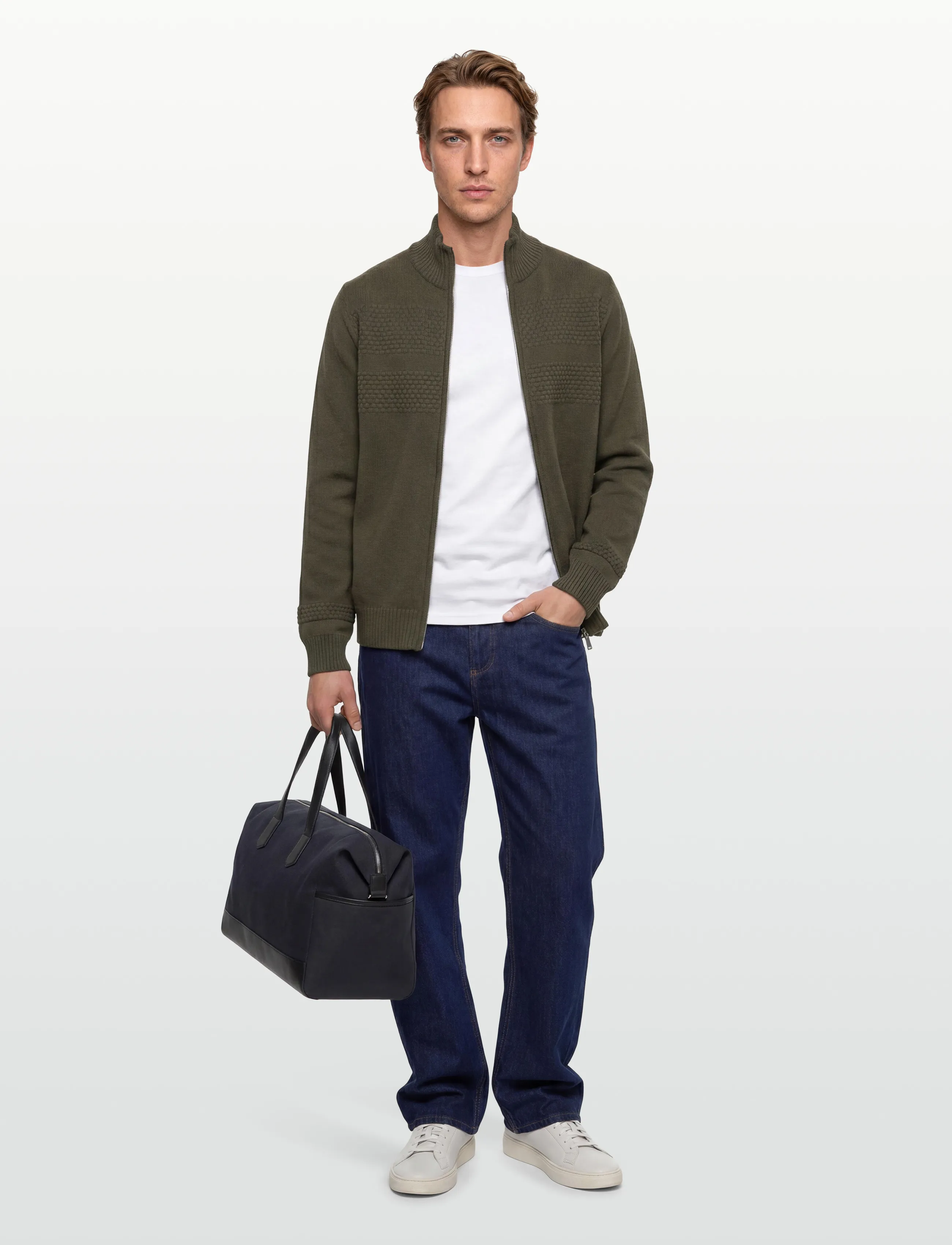 Mos Mosh Gallery - MMGAlonso Zip Cardigan - cardigans - grape leaf - 0