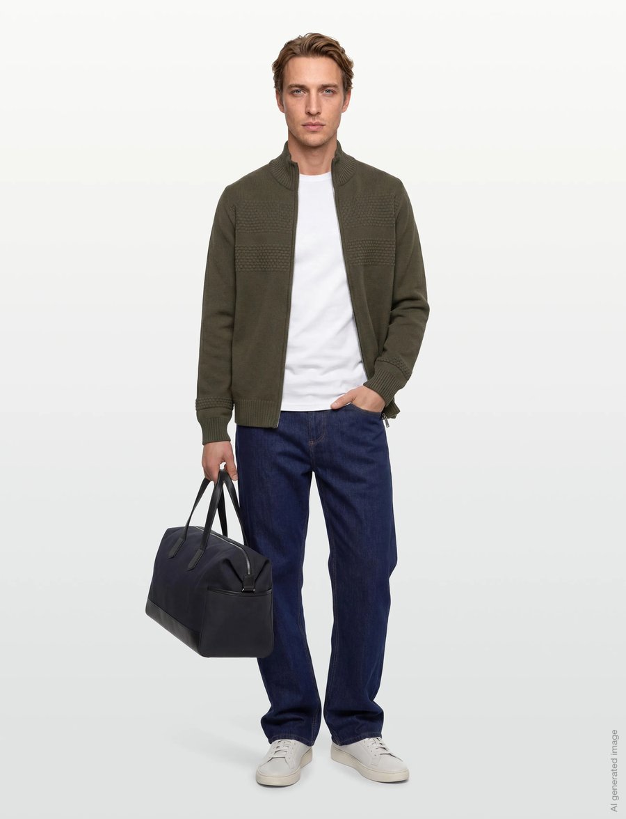 Mos Mosh Gallery - MMGAlonso Zip Cardigan - strickjacken - grape leaf - 0