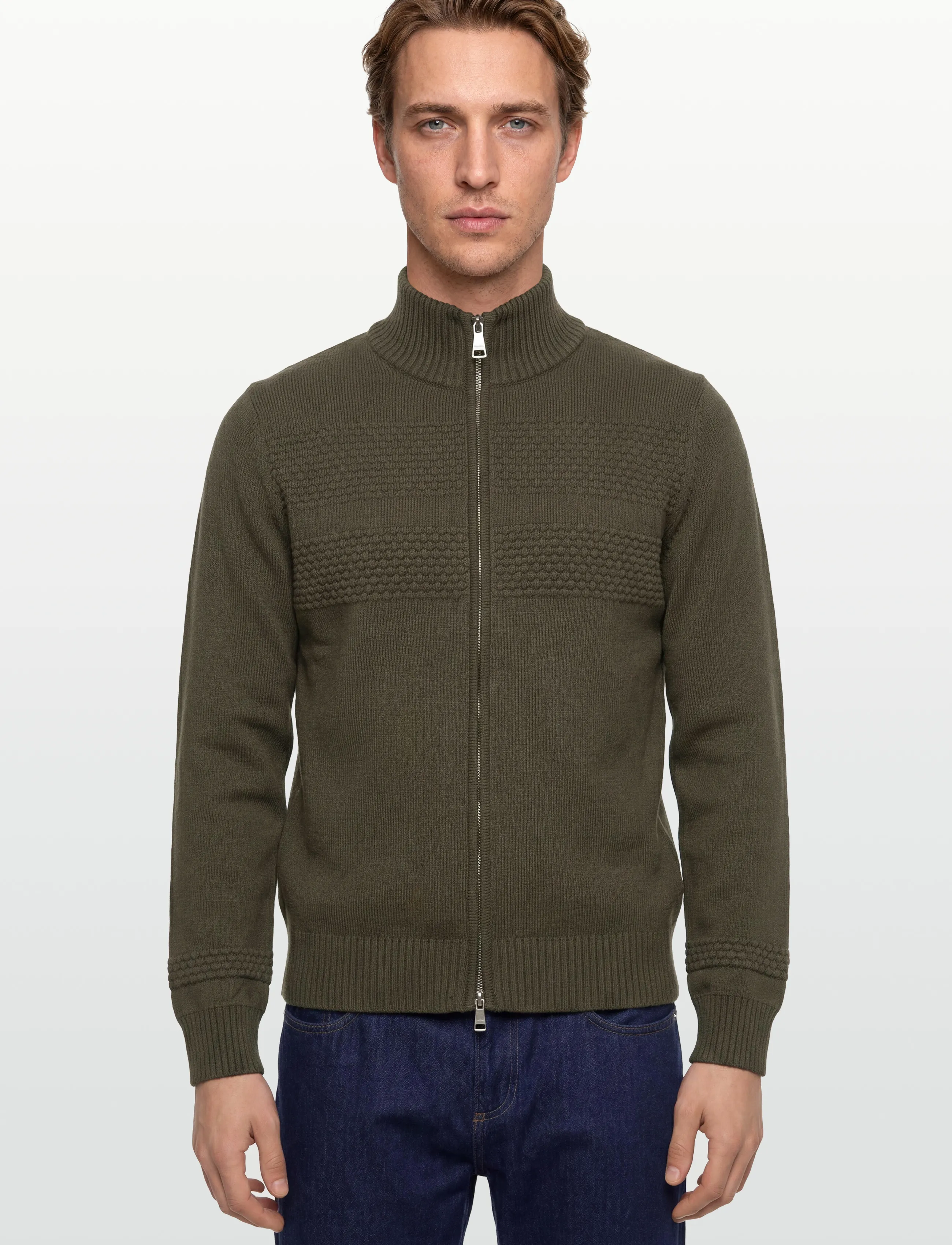 Mos Mosh Gallery - MMGAlonso Zip Cardigan - cardigans - grape leaf - 3