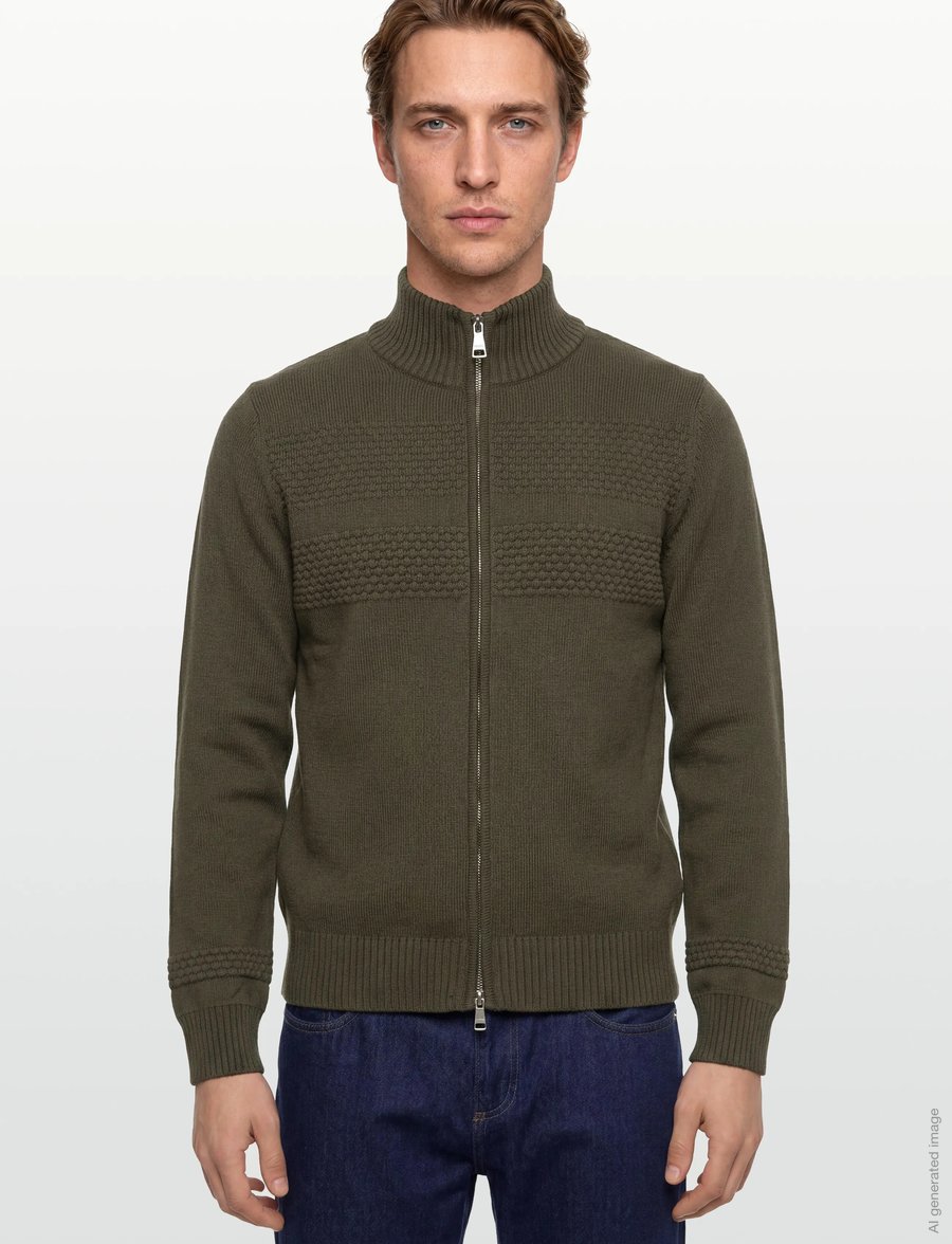 Mos Mosh Gallery - MMGAlonso Zip Cardigan - strickjacken - grape leaf - 3