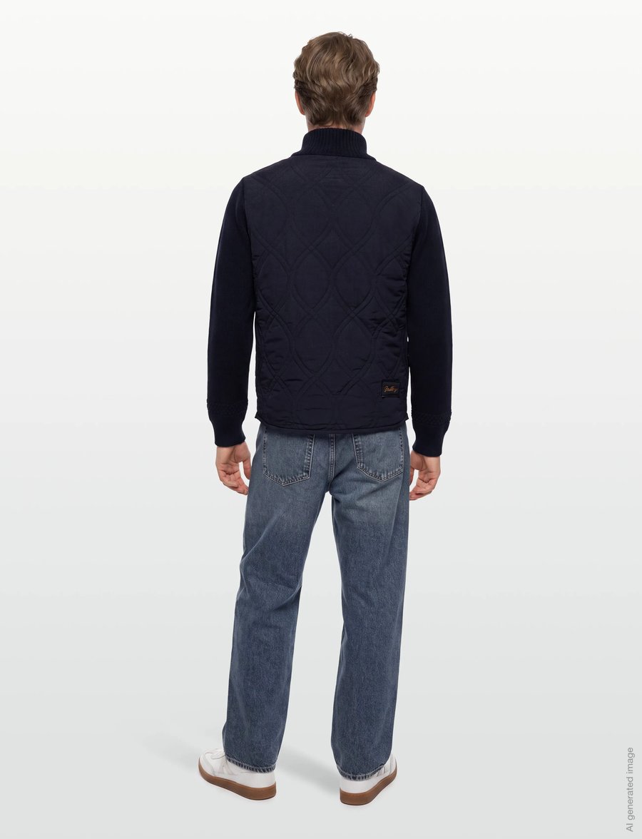 Mos Mosh Gallery - MMGAlonso Zip Cardigan - strickjacken - navy - 4