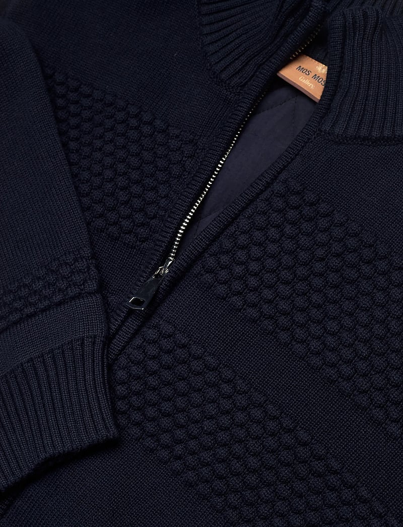 Mos Mosh Gallery - MMGAlonso Zip Cardigan - cardigans - navy - 2