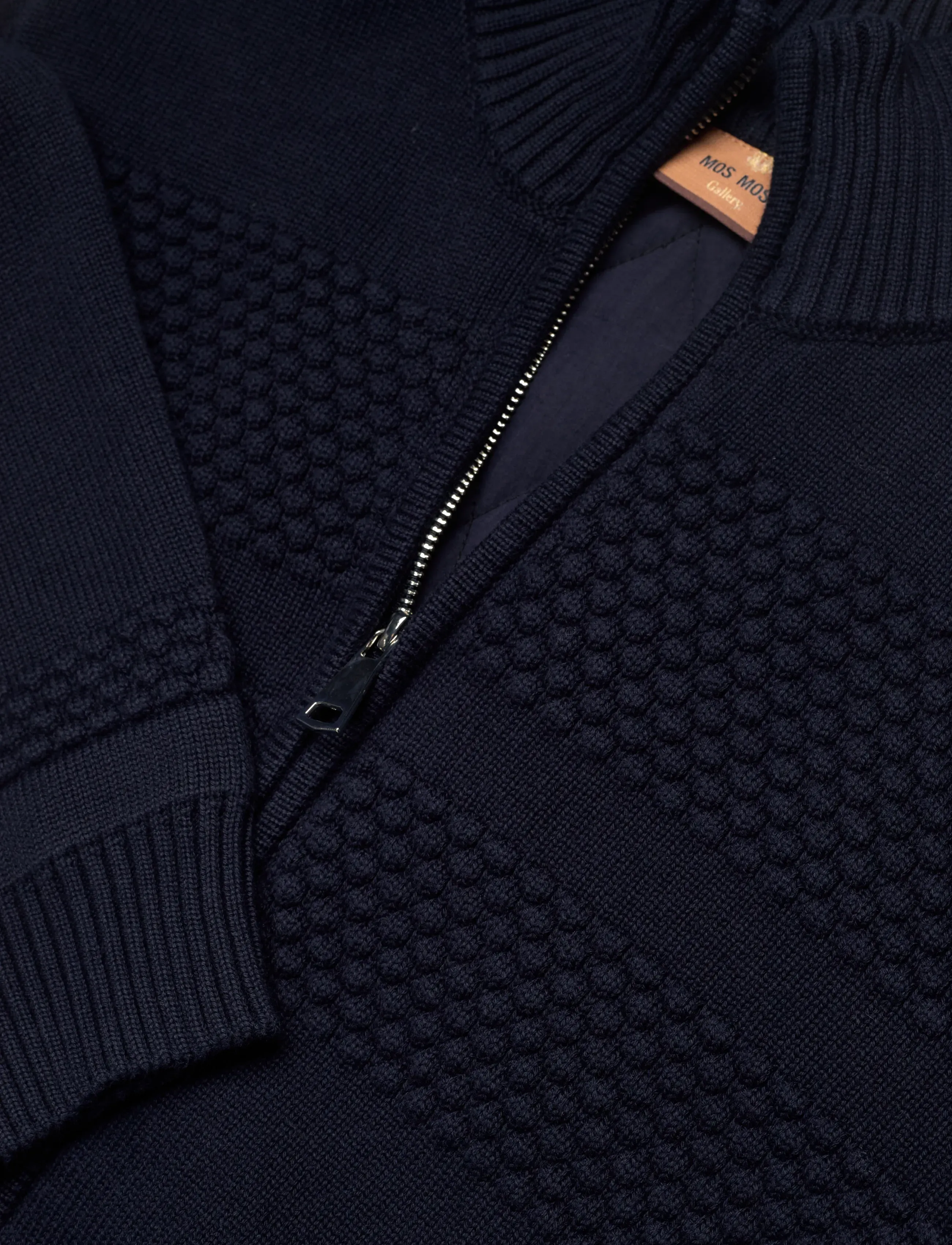 Mos Mosh Gallery - MMGAlonso Zip Cardigan - hnepptar peysur - navy - 2