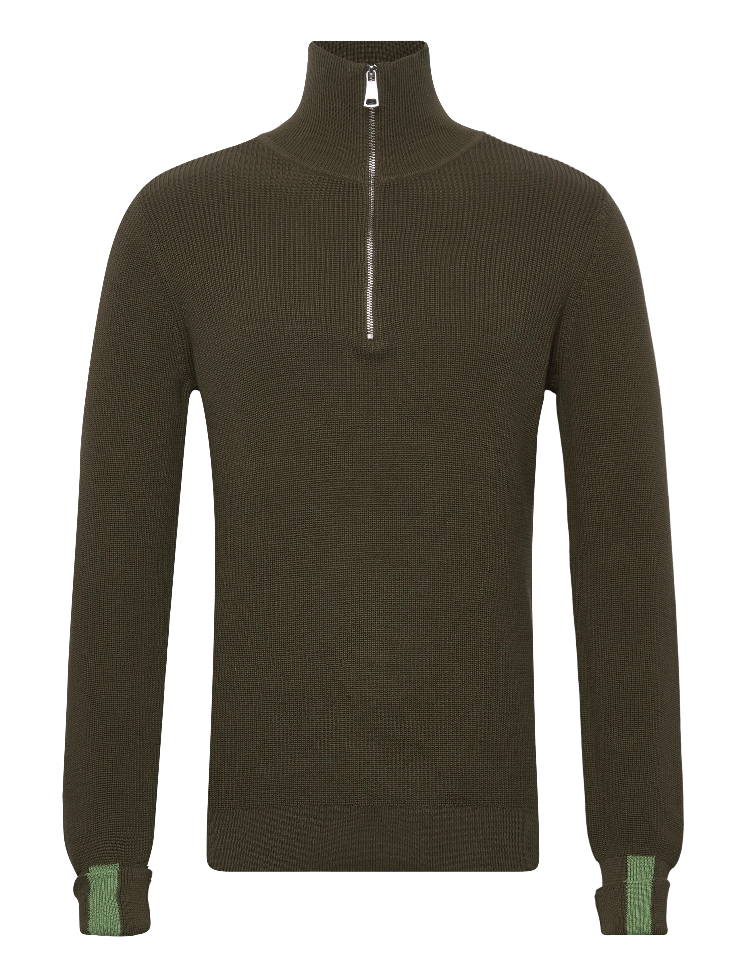 MOS MOSH GALLERY Mmgporter Quarter-Zip Knit Khaki - XL - Herren