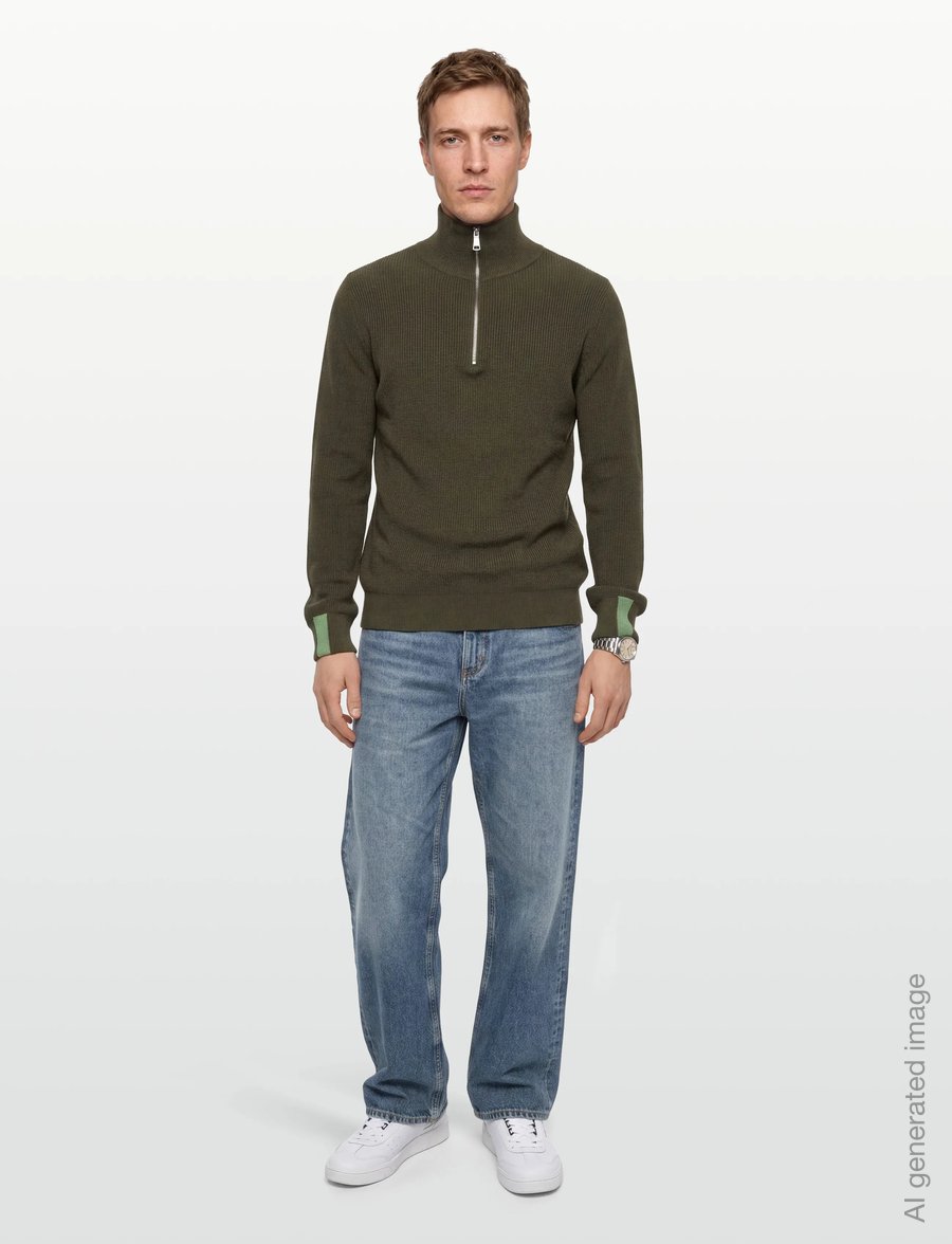 Mos Mosh Gallery - MMGPorter Quarter-Zip Knit - half zip jumpers - grape leaf - 0