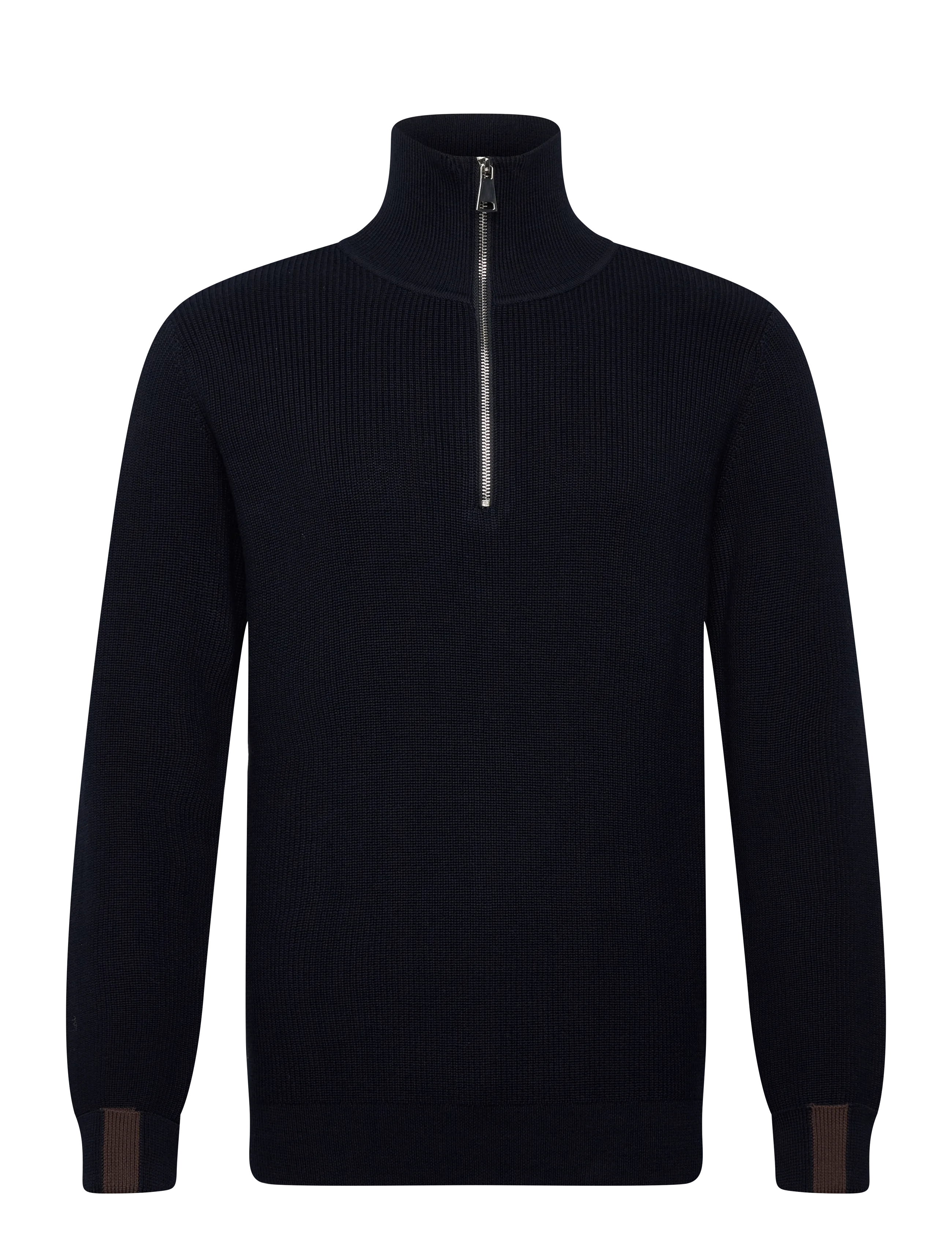 Mos Mosh Gallery MMGPorter Quarter-Zip Knit - Halfzip strik - NAVY / navy
