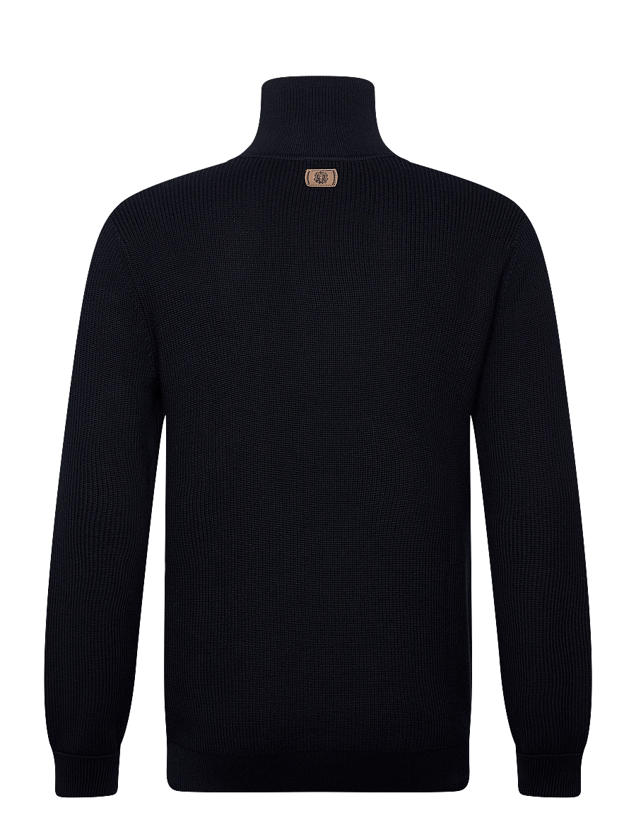 Mos Mosh Gallery - MMGPorter Quarter-Zip Knit - pullover mit halbem reißverschluss - navy - 2