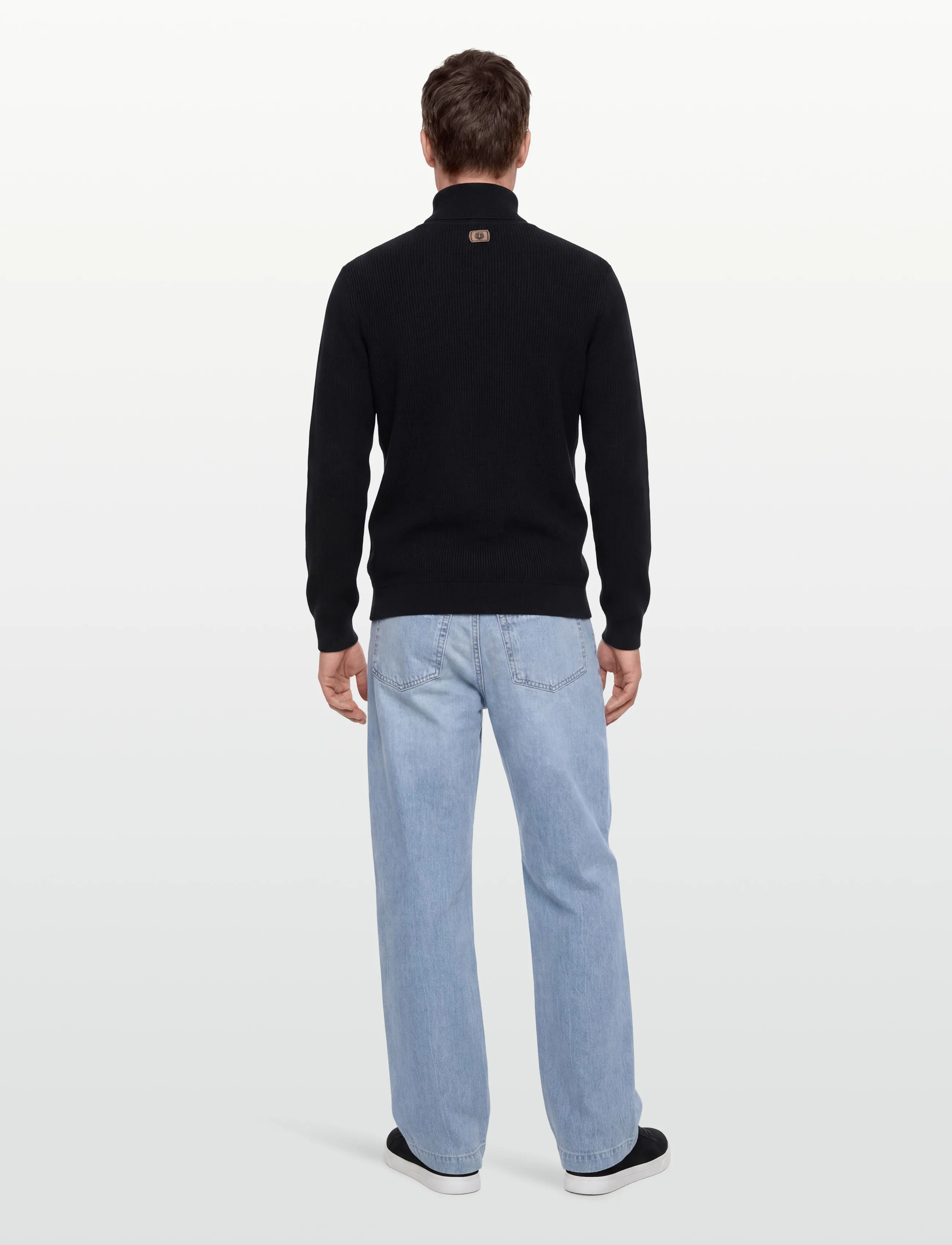 Mos Mosh Gallery - MMGPorter Quarter-Zip Knit - mænd - navy - 4