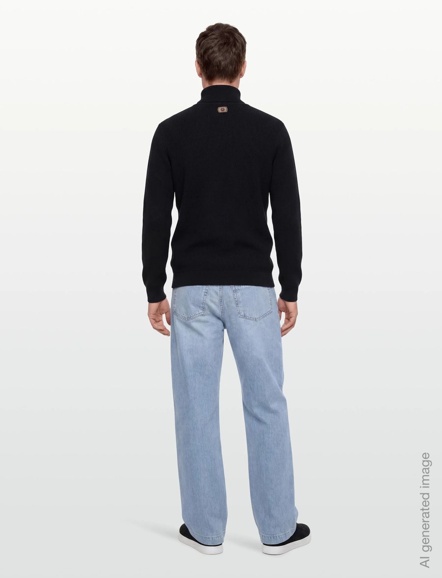 Mos Mosh Gallery - MMGPorter Quarter-Zip Knit - pullover mit halbem reißverschluss - navy - 4