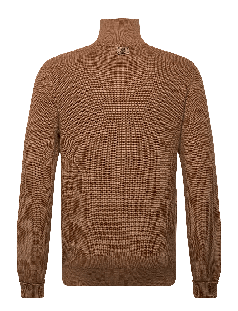 Mos Mosh Gallery - MMGPorter Quarter-Zip Knit - hálfrenndar peysur - toasted coconut - 2