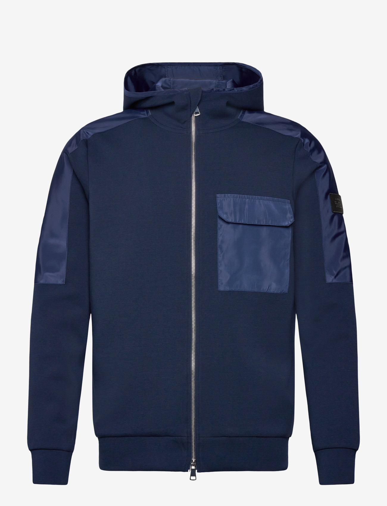 Mos Mosh Gallery - MMGJayson Zip Hood Sweat - hættetrøjer - navy - 0