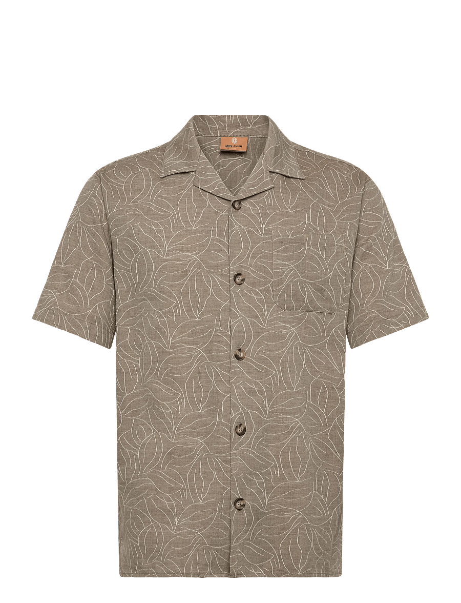 Mos Mosh Gallery - MMGMarlon Vanese Cuban Shirt - chemises à manches courtes - grape leaf - 0
