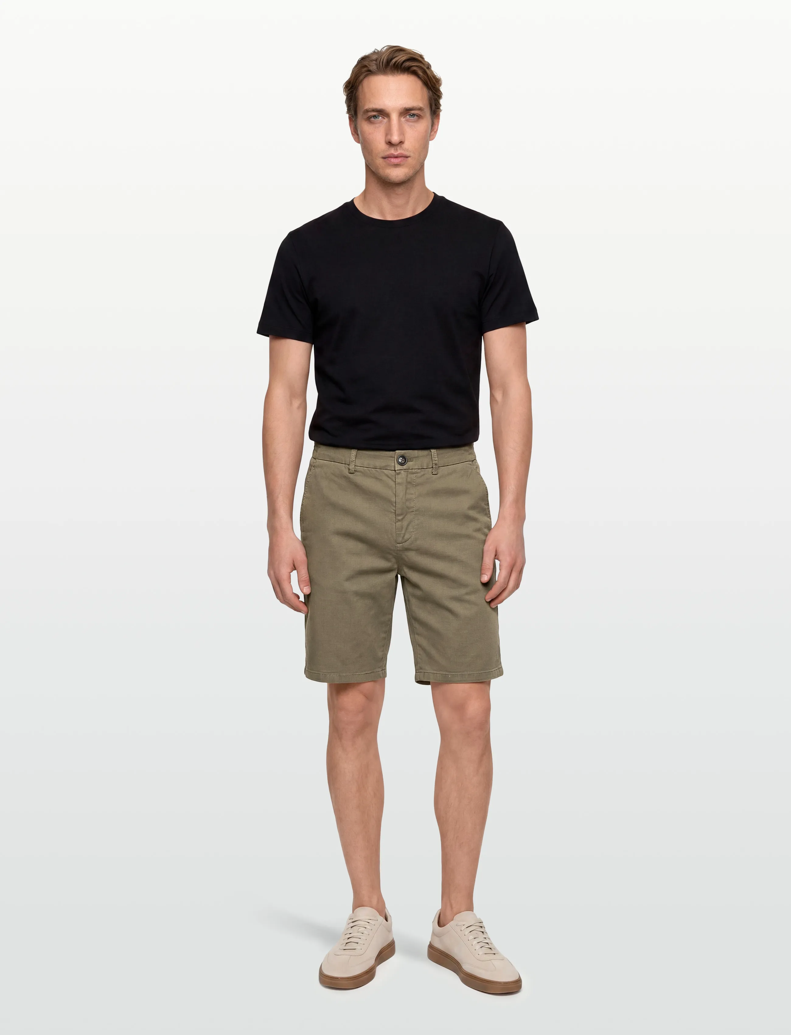 Mos Mosh Gallery - MMGPenn Paper Shorts - rennot shortsit - soft army - 0