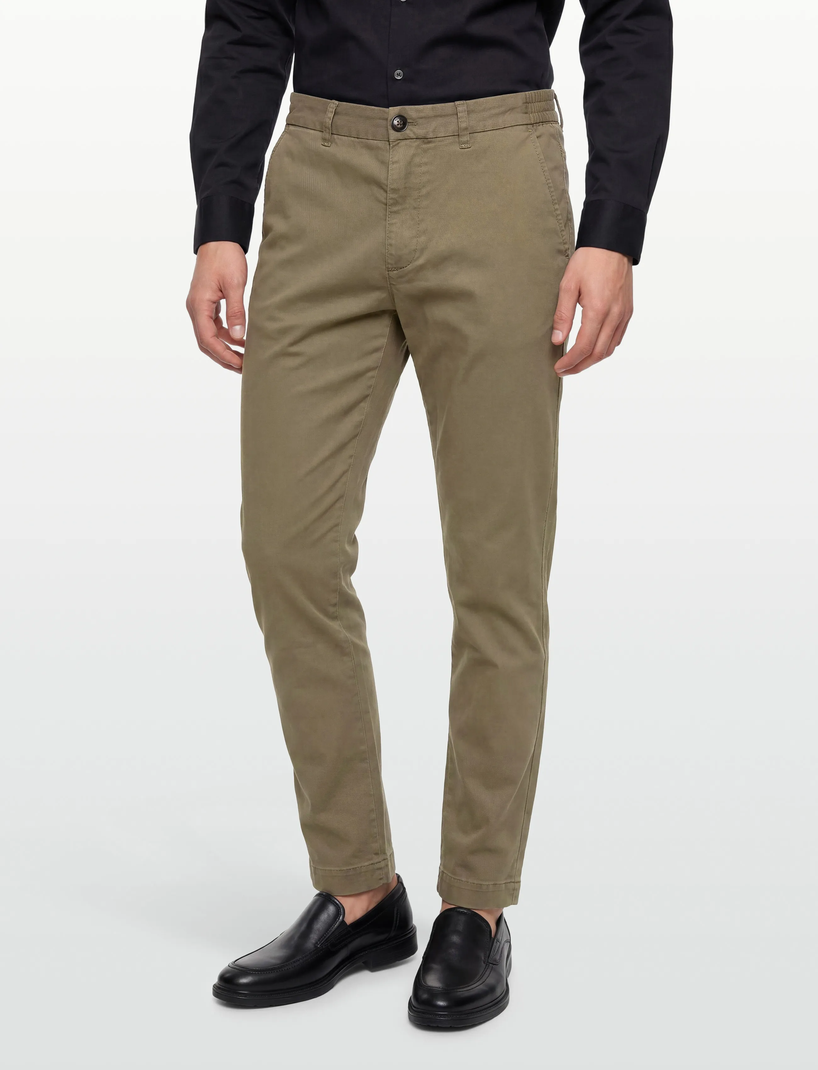 Mos Mosh Gallery - MMGPenn Paper Chino Pant - chinos - soft army - 3