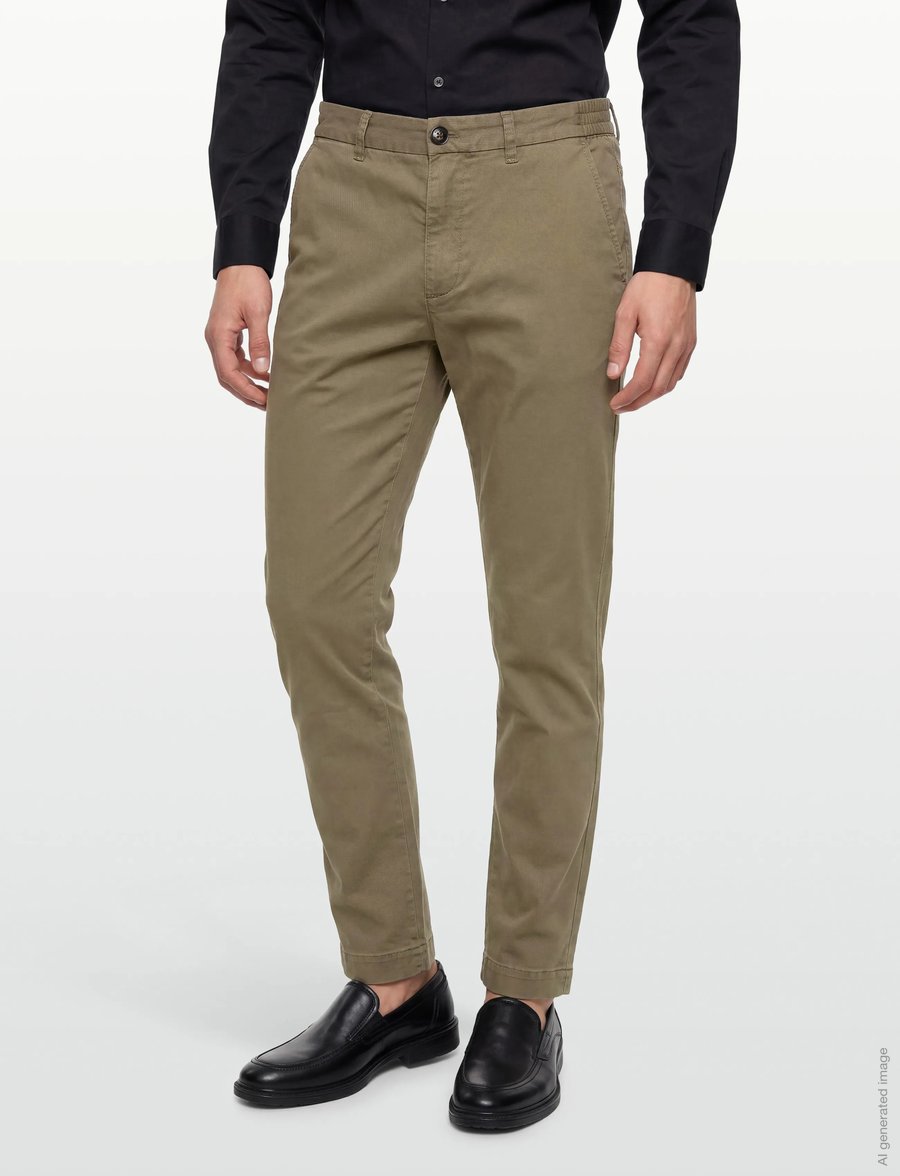 Mos Mosh Gallery - MMGPenn Paper Chino Pant - chinos - soft army - 3