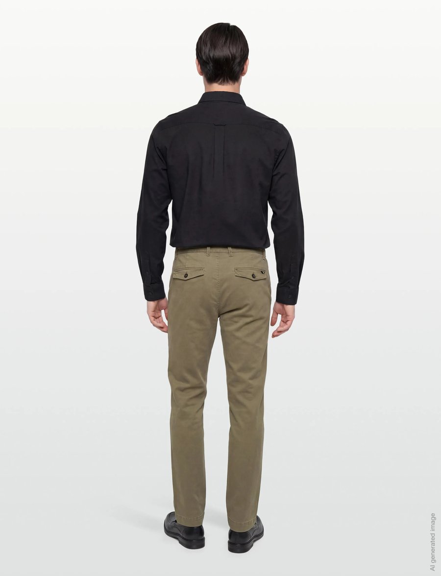 Mos Mosh Gallery - MMGPenn Paper Chino Pant - chinos - soft army - 4