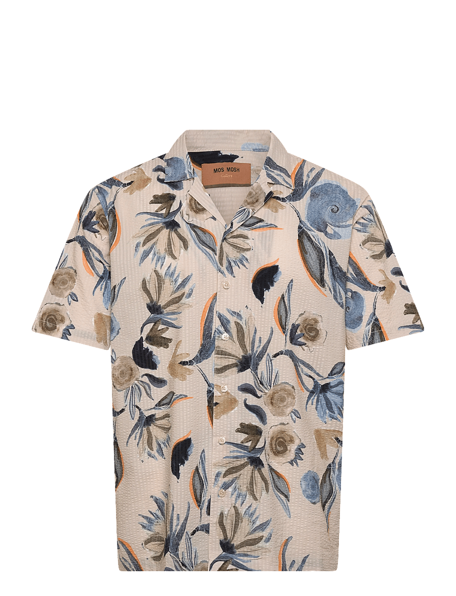 Mos Mosh Gallery - MMGJoel Haiku Seer SS Shirt - chemises à manches courtes - ecru - 0