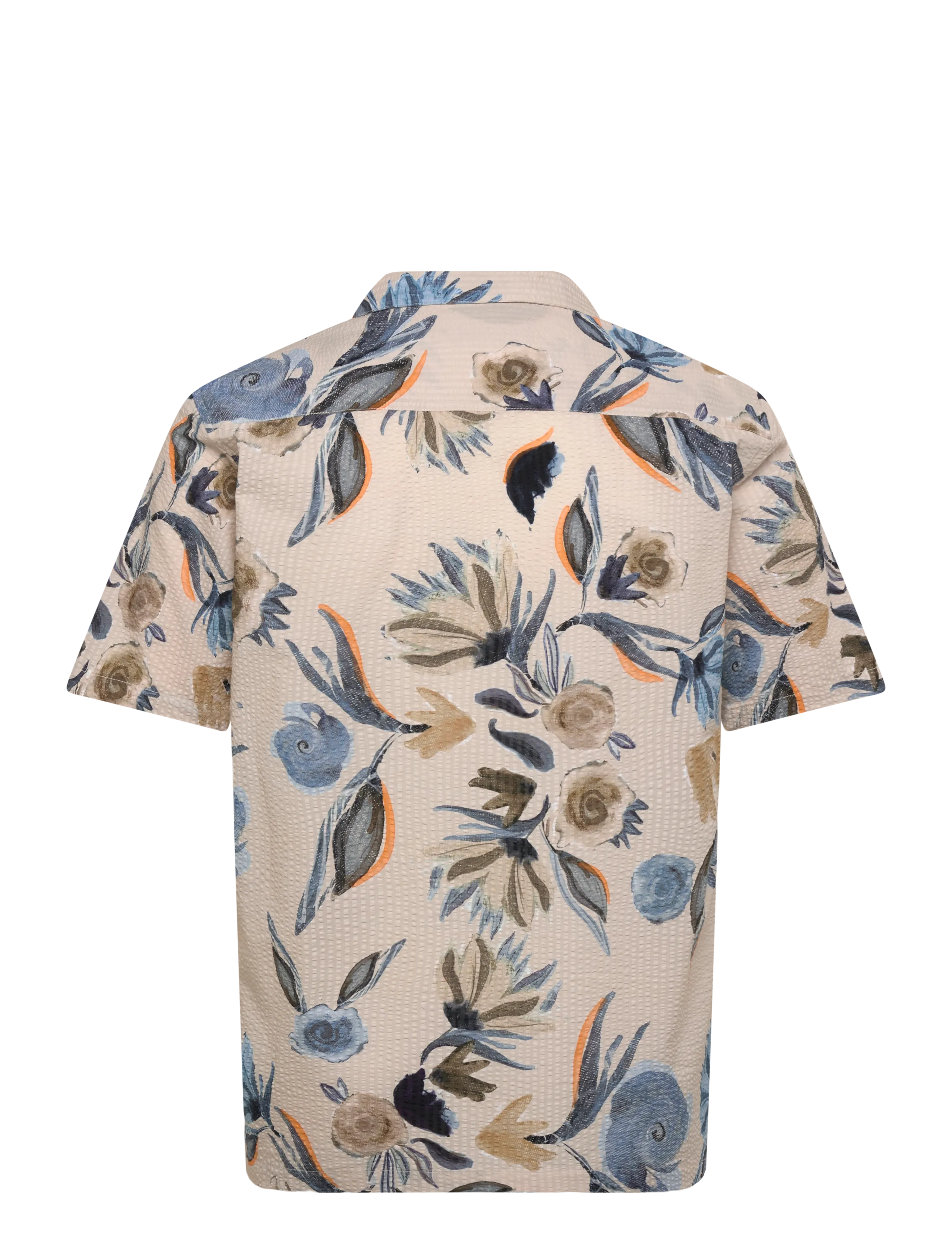 Mos Mosh Gallery - MMGJoel Haiku Seer SS Shirt - kurzarmhemden - ecru - 1