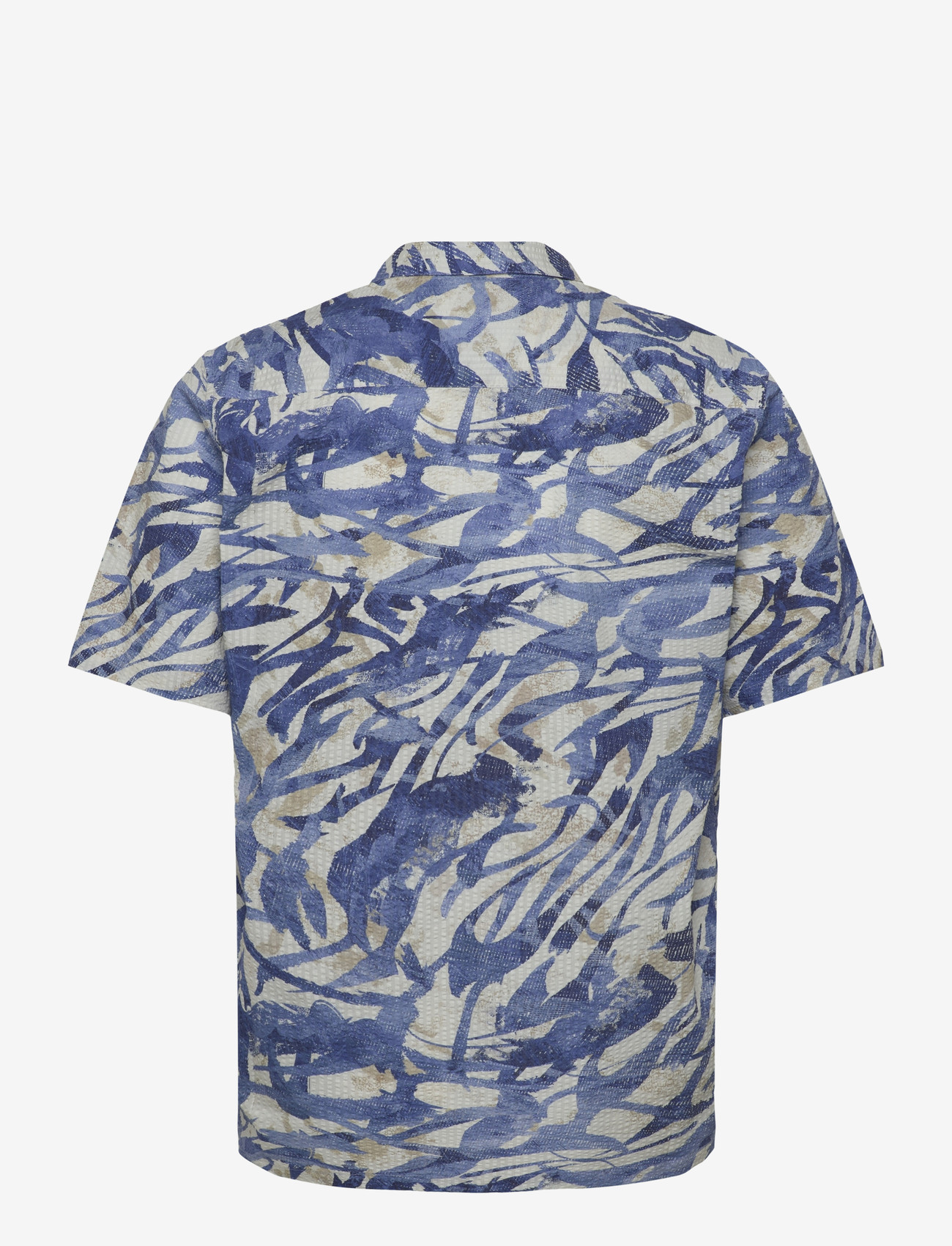 Mos Mosh Gallery - MMGJoel Common Seer SS Shirt - kortærmede skjorter - estate blue - 2
