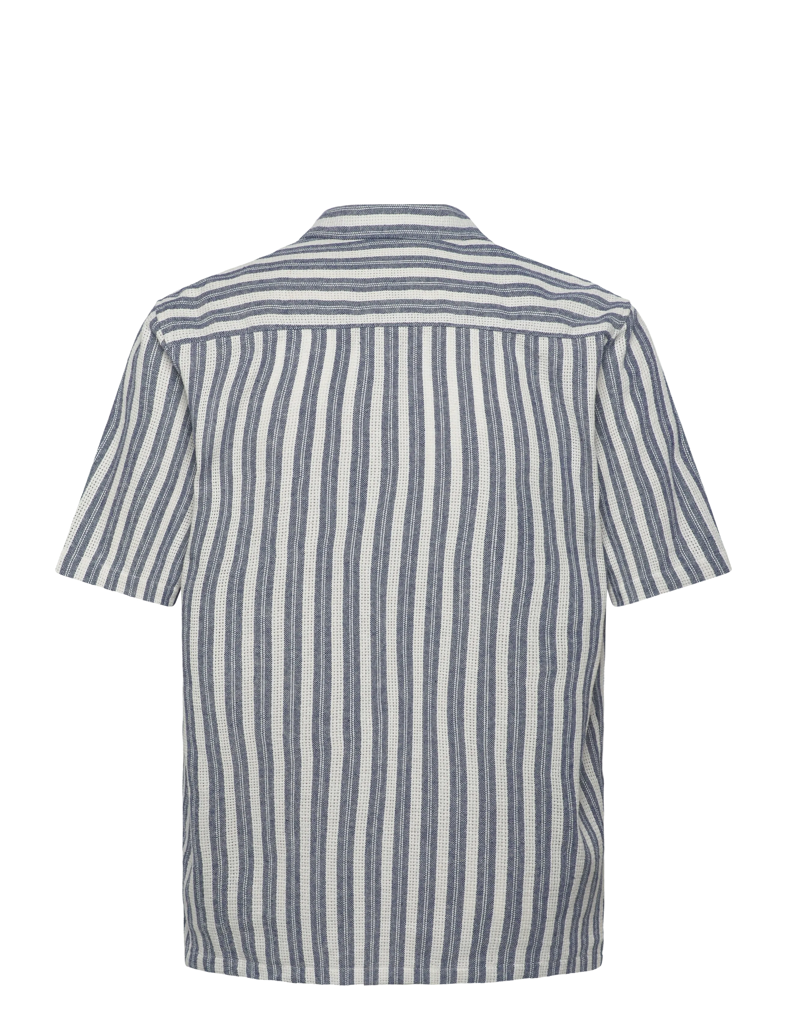 Mos Mosh Gallery - MMGJoe Basso Stripe SS Shirt - stribede skjorter - salute navy - 2