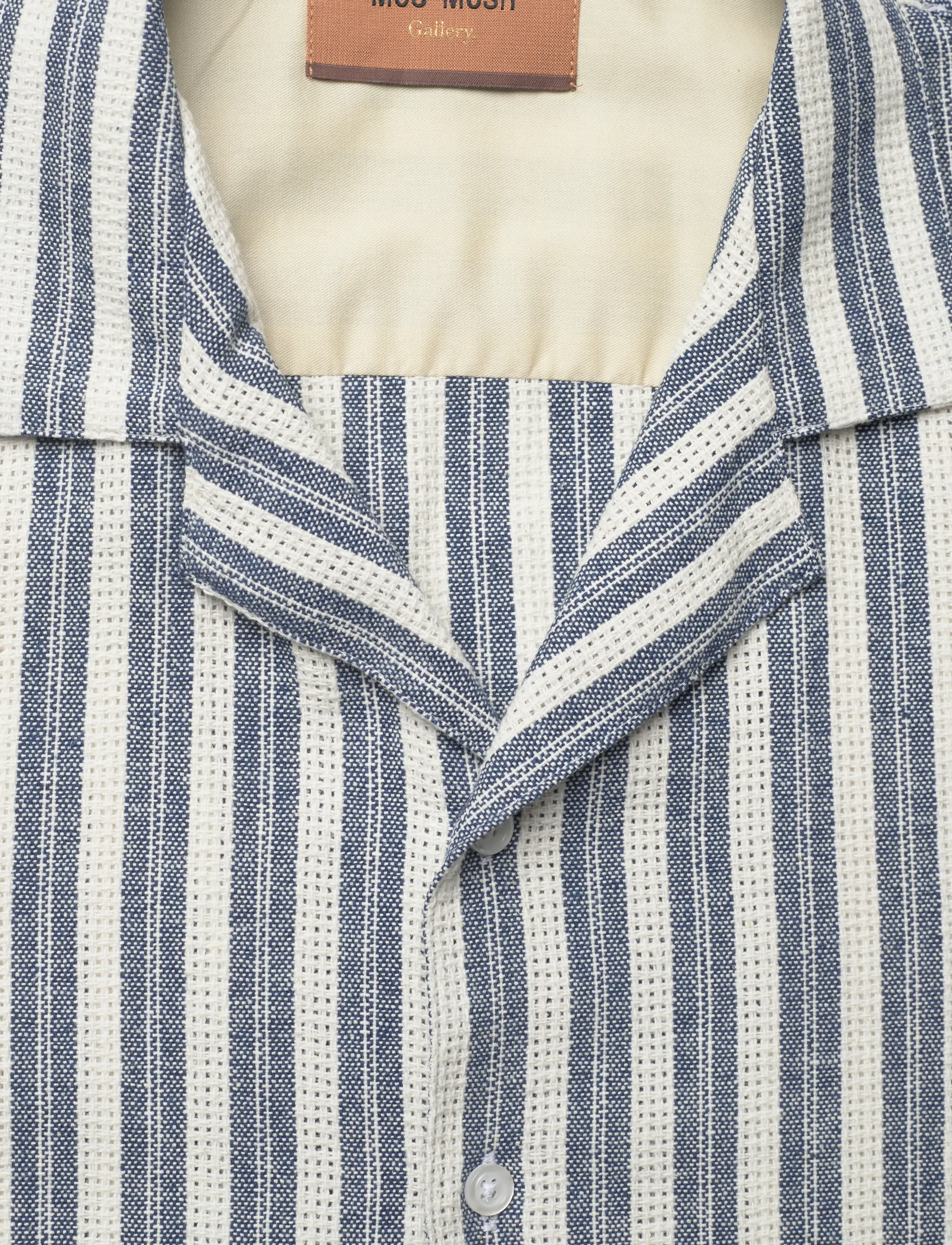 Mos Mosh Gallery - MMGJoe Basso Stripe SS Shirt - stribede skjorter - salute navy - 5