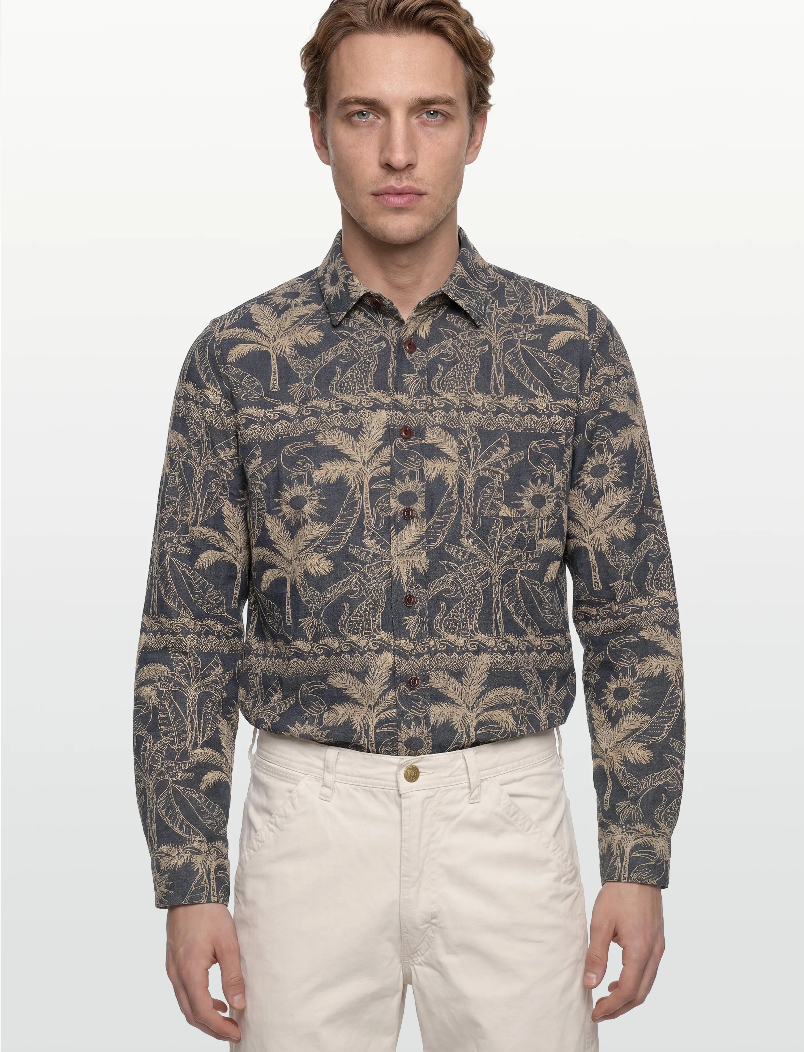 Mos Mosh Gallery - MMGDavid Garden Overshirt - shop by occasion - salute navy - 3