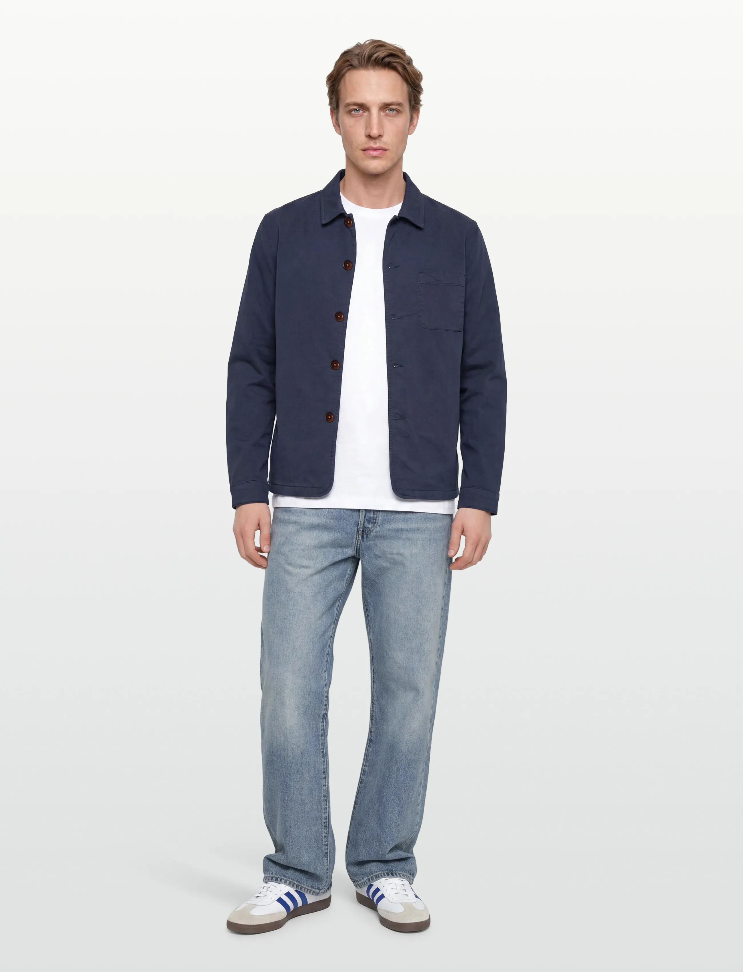 Mos Mosh Gallery Mmgconor Darwin Overshirt, Mænd, Overshirt, Navy, Str: XL
