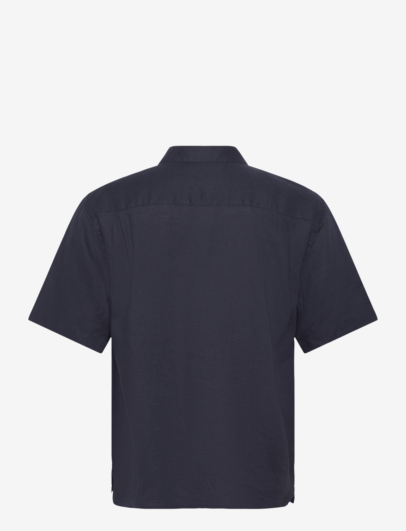 Mos Mosh Gallery - MMGTheo Linen SS Shirt - pellavakauluspaidat - navy - 2