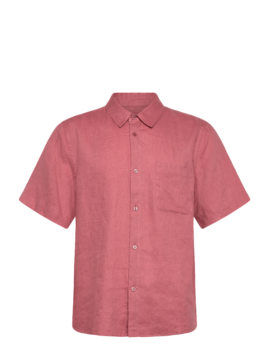 Mos Mosh Gallery - MMGTheo Linen SS Shirt - leinenhemden - rosedawn - 1