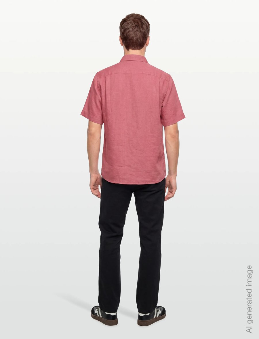 Mos Mosh Gallery - MMGTheo Linen SS Shirt - leinenhemden - rosedawn - 4