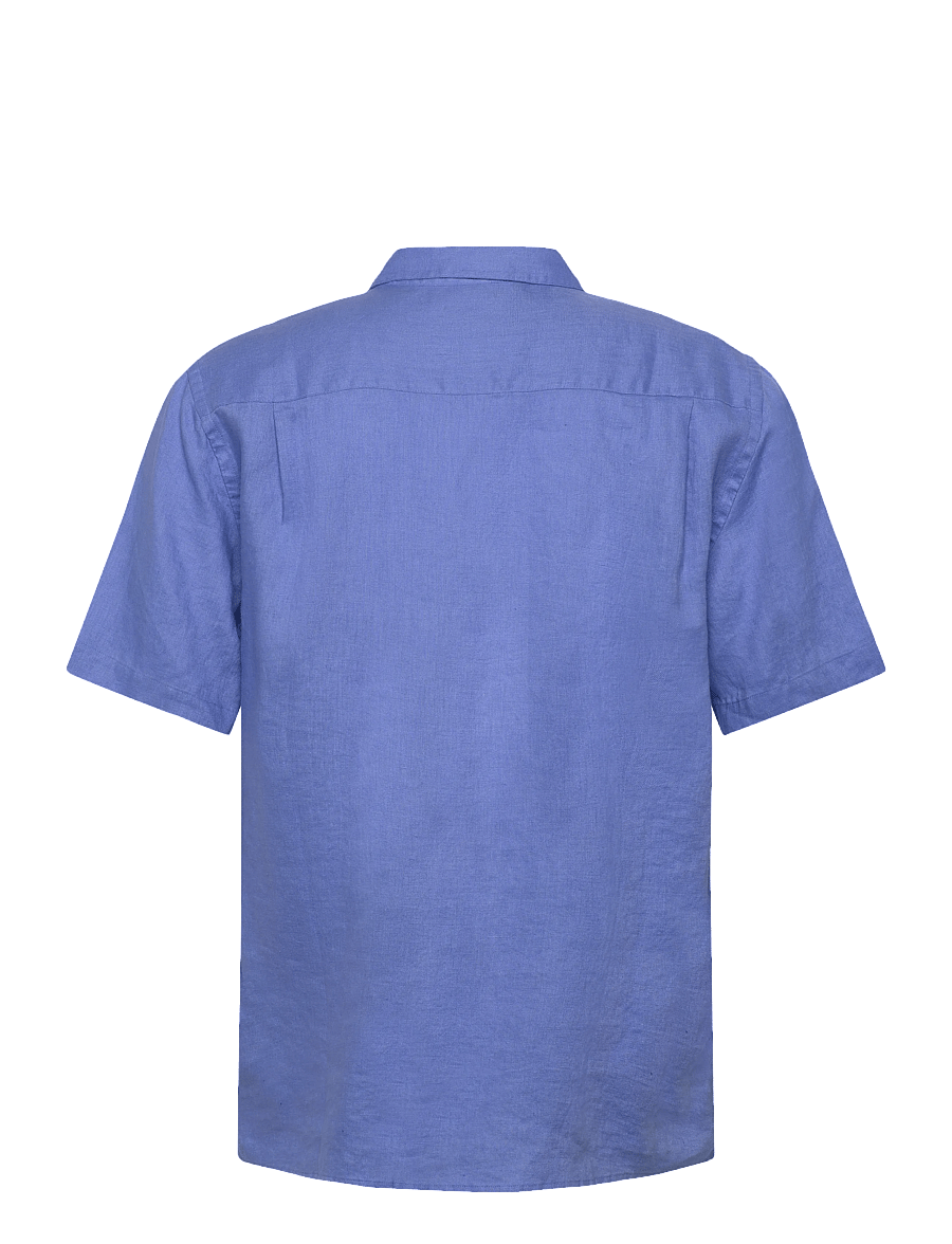 Mos Mosh Gallery - MMGTheo Linen SS Shirt - chemises de lin - silver lake blue - 1