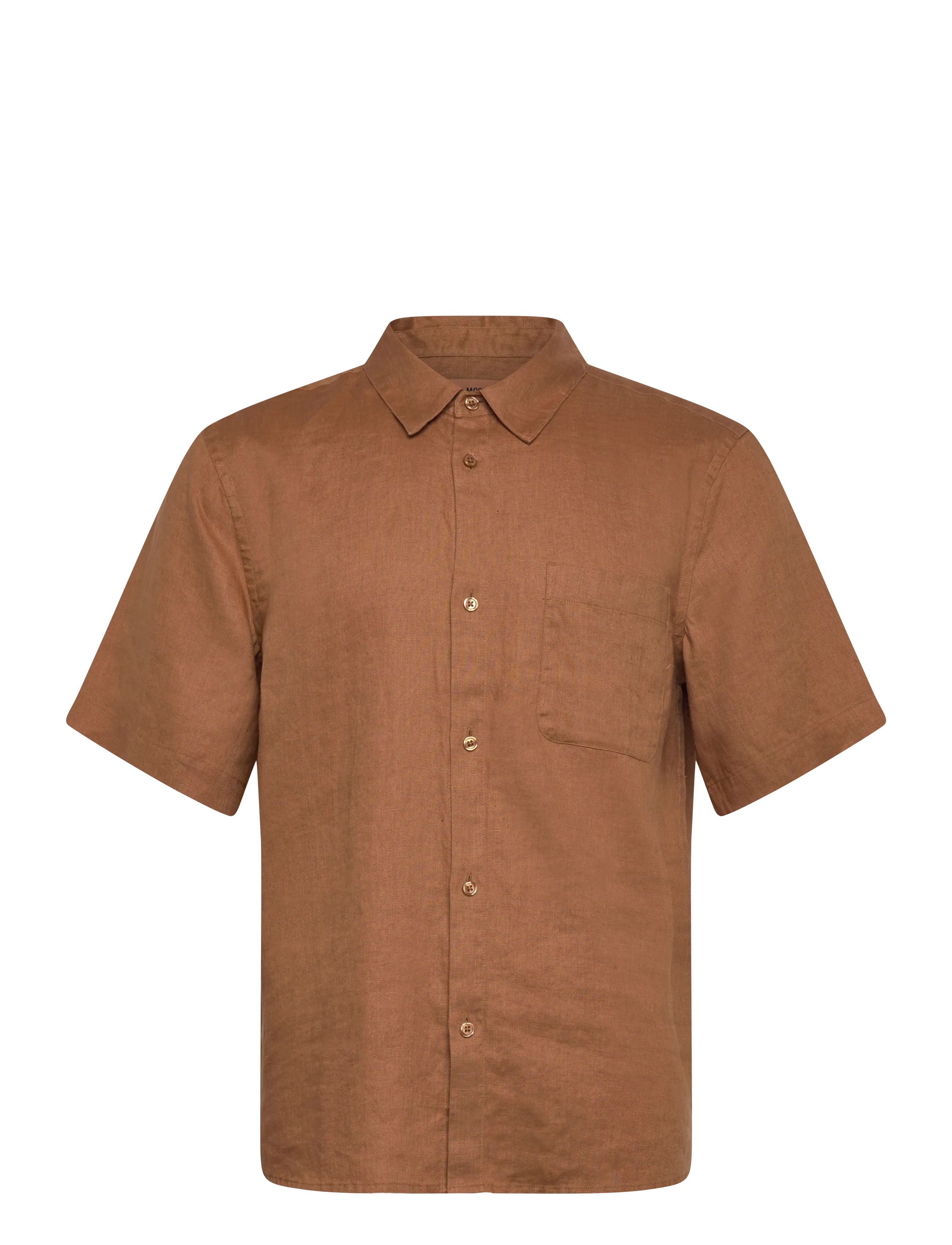 Mos Mosh Gallery MMGTheo Linen SS Shirt - Mos Mosh Gallery - TOASTED COCONUT / brown