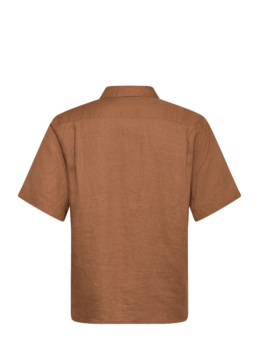 Mos Mosh Gallery - MMGTheo Linen SS Shirt - chemises de lin - toasted coconut - 1