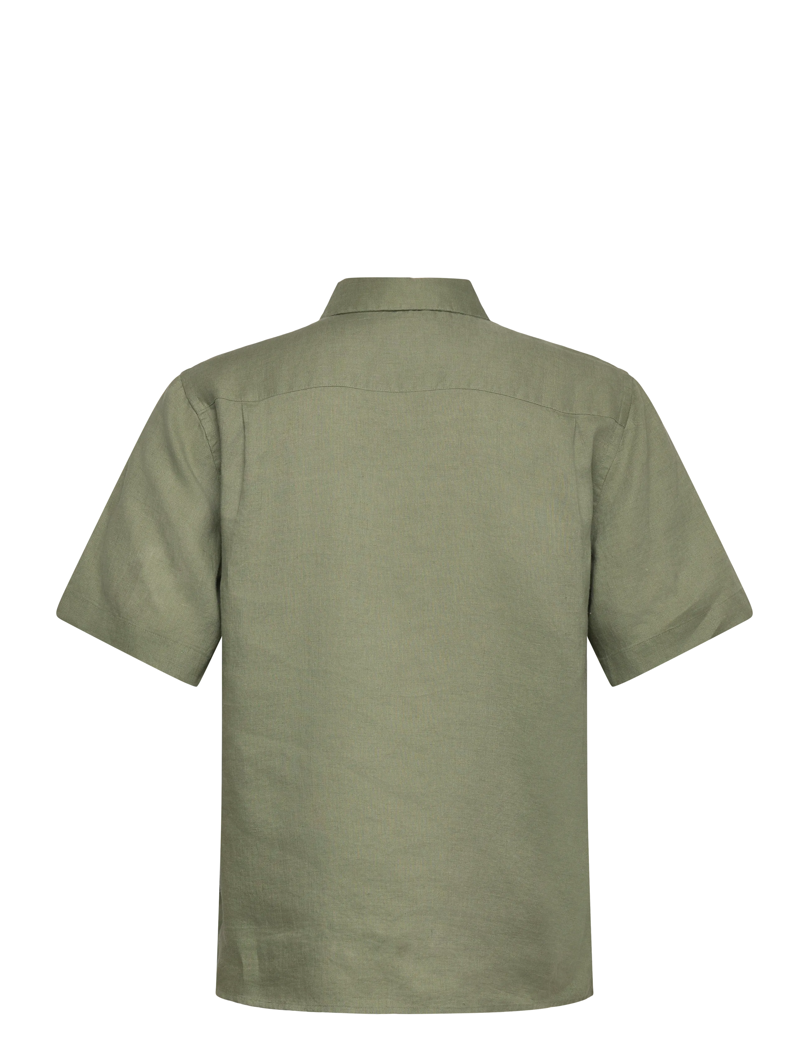 Mos Mosh Gallery - MMGTheo Linen SS Shirt - hørskjorter - watercress - 1