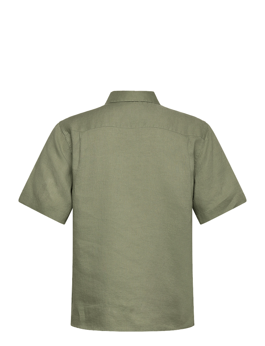 Mos Mosh Gallery - MMGTheo Linen SS Shirt - leinenhemden - watercress - 1