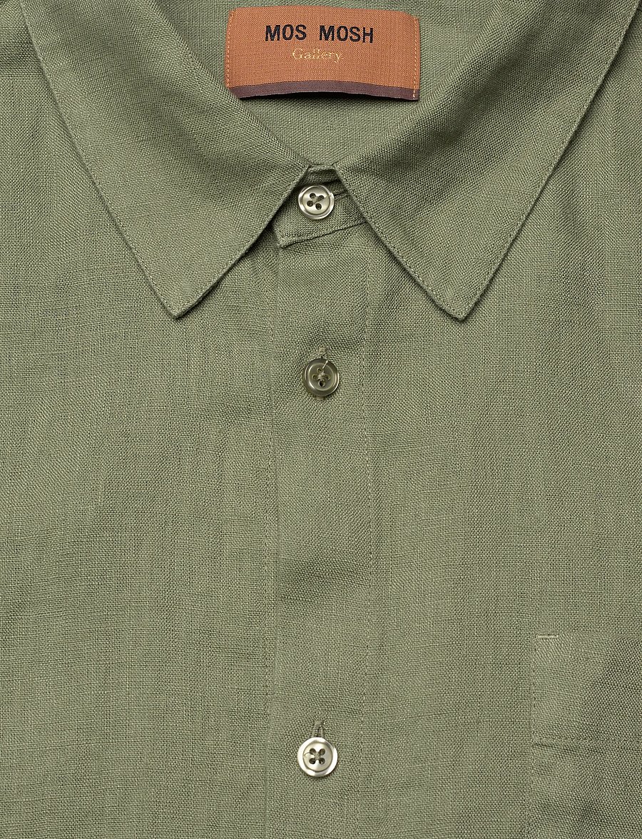 Mos Mosh Gallery - MMGTheo Linen SS Shirt - leinenhemden - watercress - 2