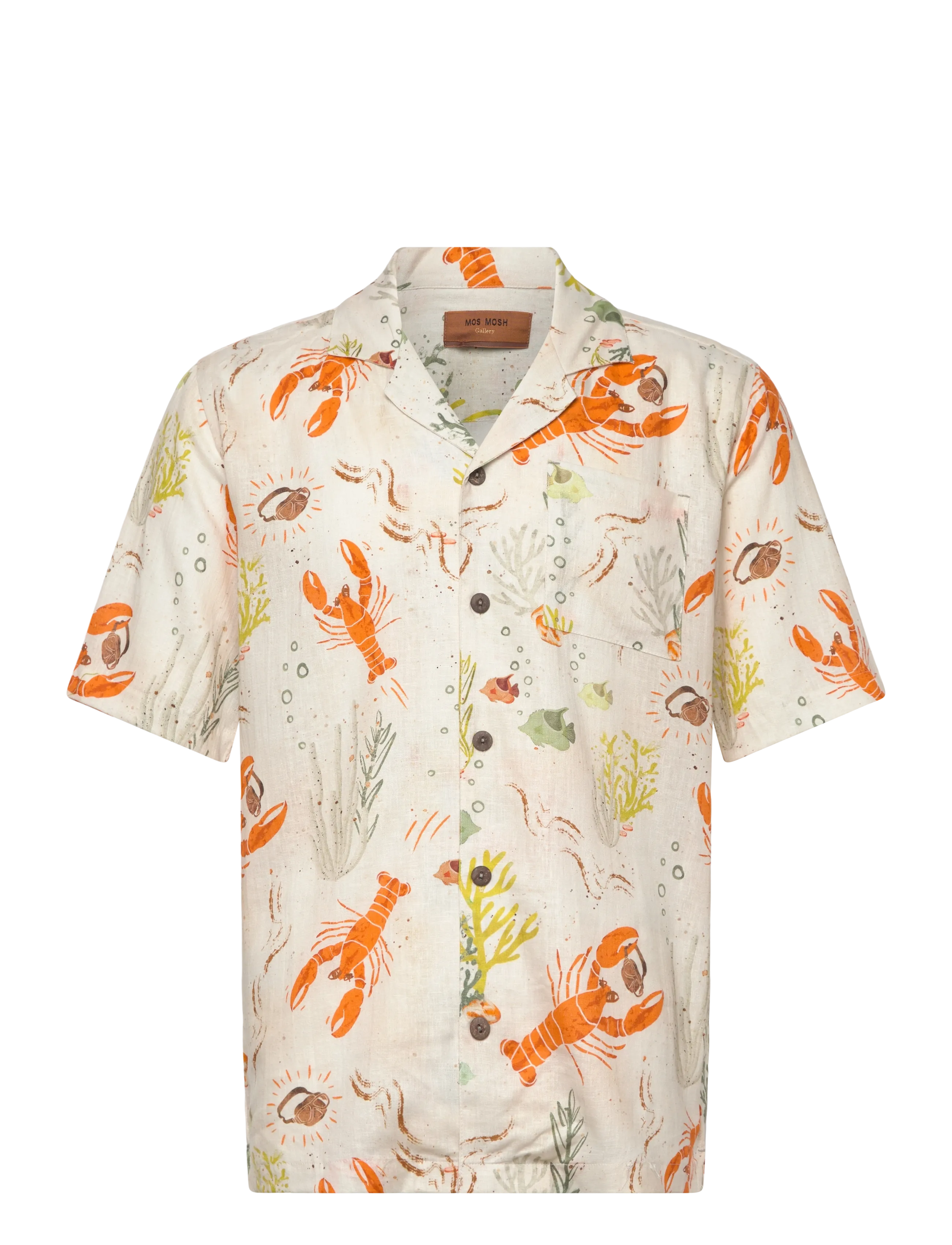 Mos Mosh Gallery MMGBabel Chase SS Shirt - Kortärmade skjortor - ECRU / cream