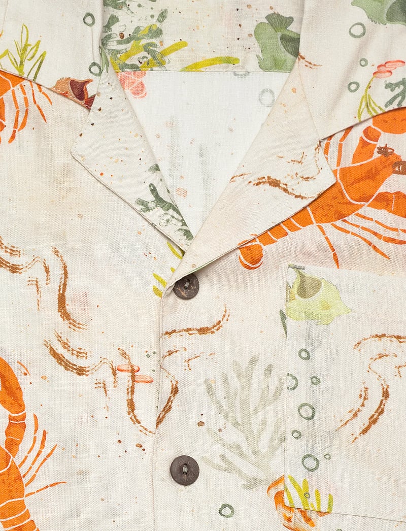 Mos Mosh Gallery - MMGBabel Chase SS Shirt - kortärmade skjortor - ecru - 2