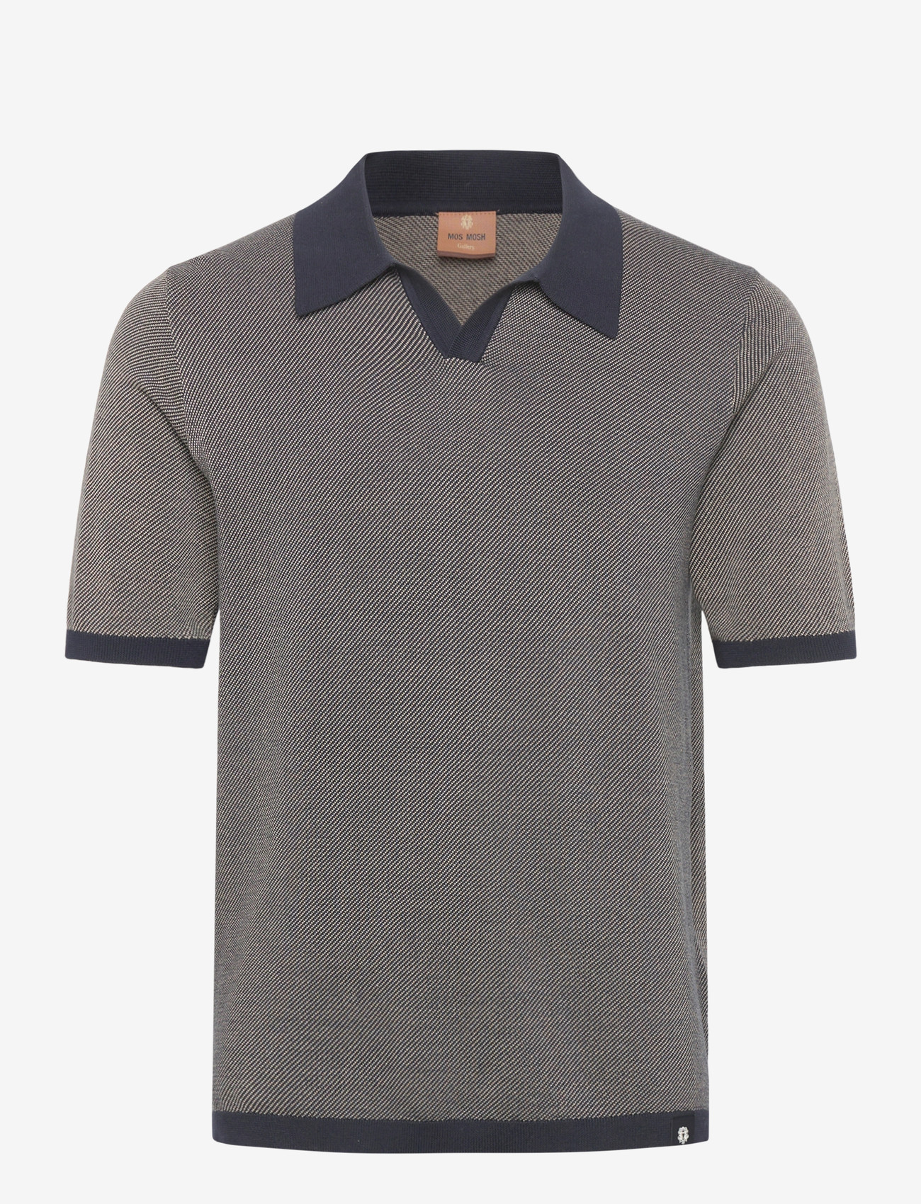 Mos Mosh Gallery - MMGRoma Batti Polo SS Knit - gestrickte polohemden - navy - 0