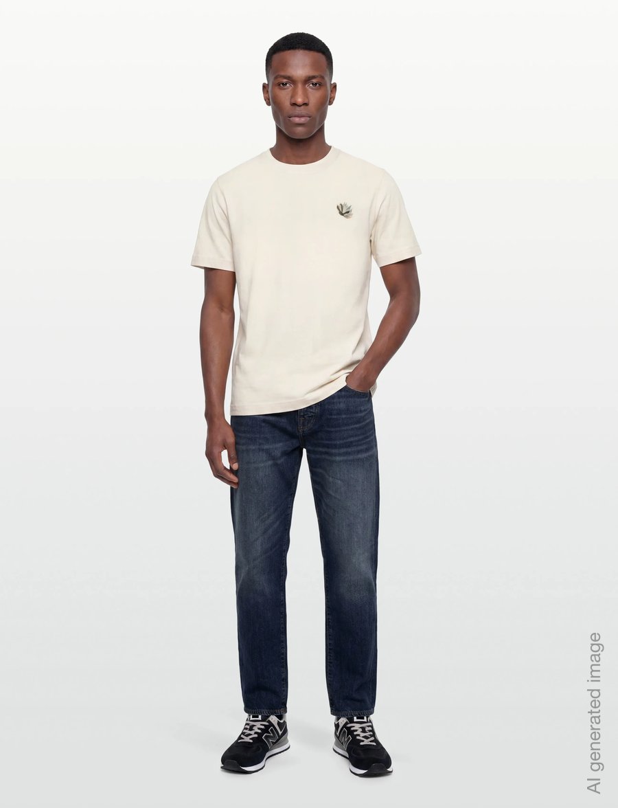 Mos Mosh Gallery - MMGMotion O-SS Tee - kortärmade t-shirts - ecru - 0