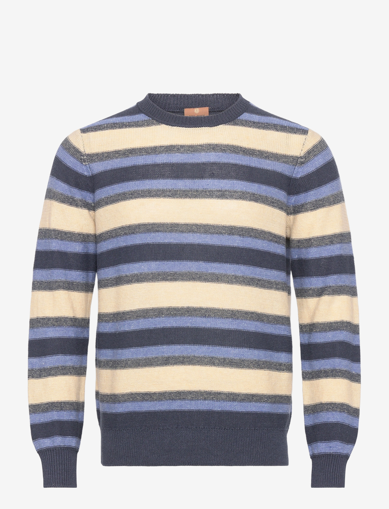 Mos Mosh Gallery - MMGLaporte Linen Crew Neck Knit - rund hals - navy - 1