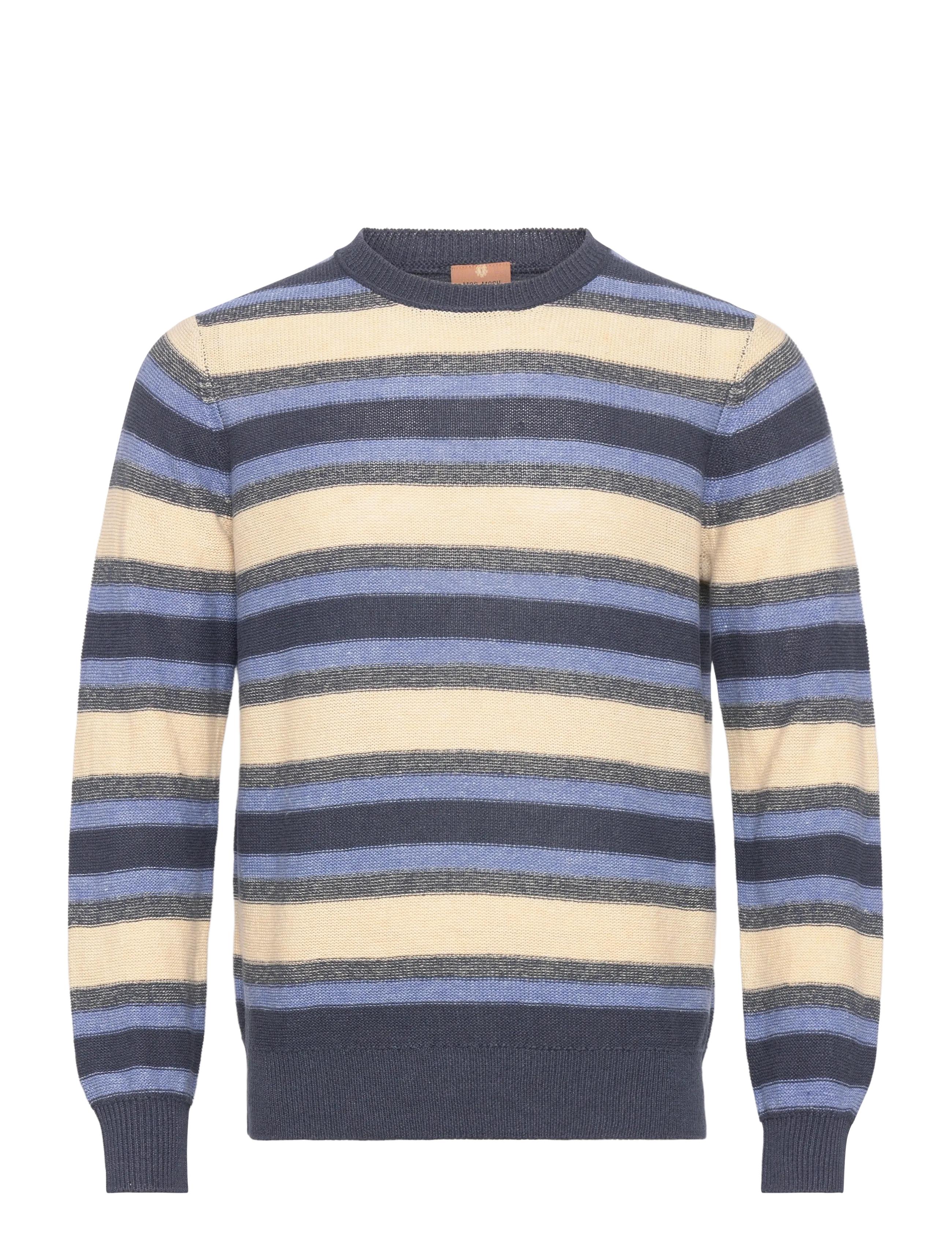 Mos Mosh Gallery MMGLaporte Linen Crew Neck Knit - Rundhals - NAVY / blue