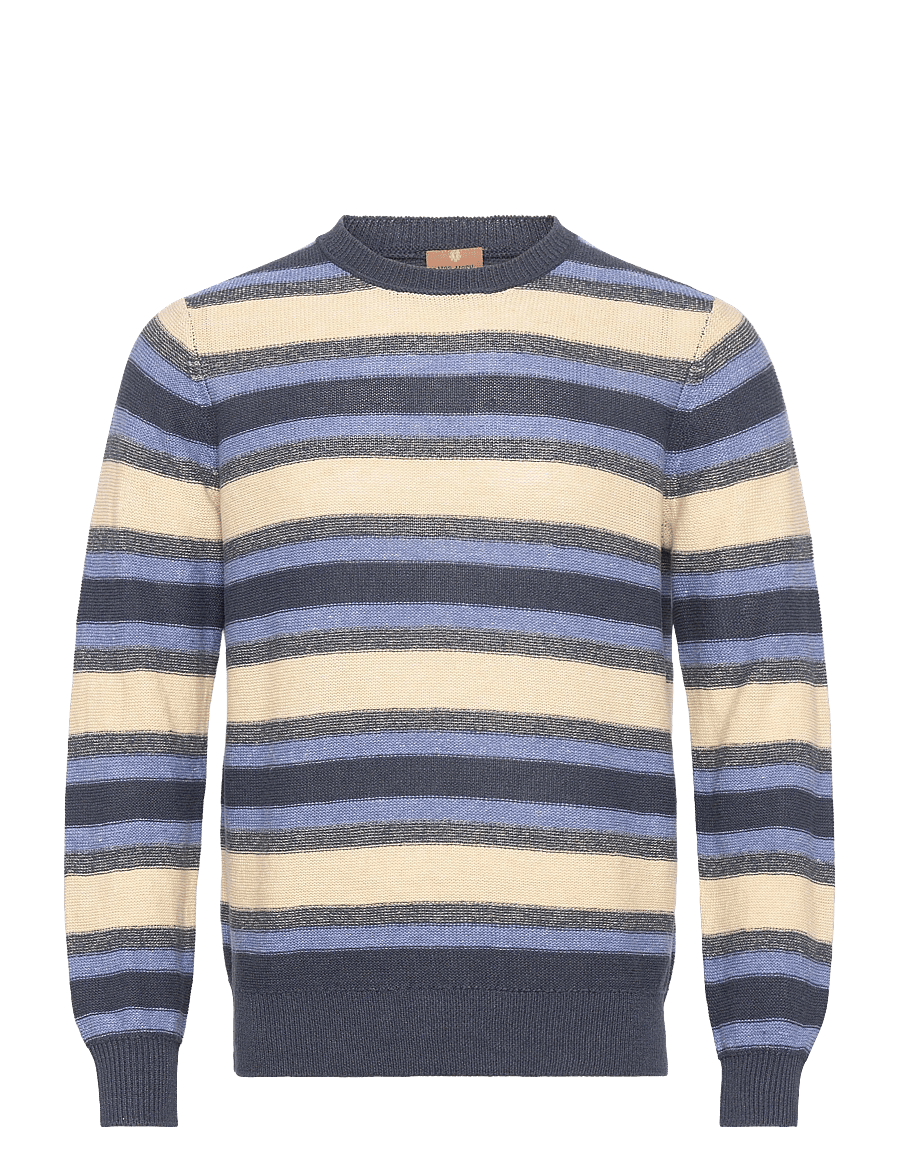 Mos Mosh Gallery - MMGLaporte Linen Crew Neck Knit - rundhals - navy - 1
