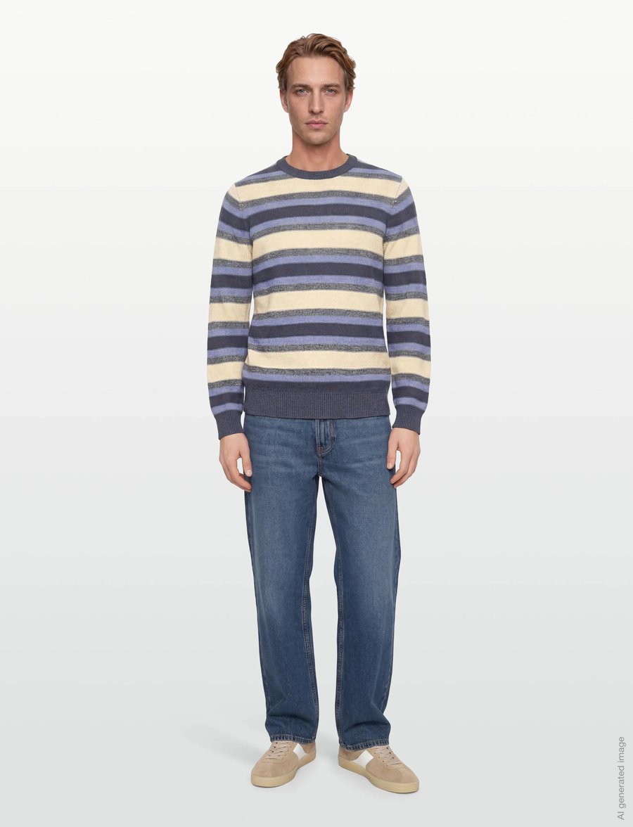 Mos Mosh Gallery - MMGLaporte Linen Crew Neck Knit - rundhals - navy - 0