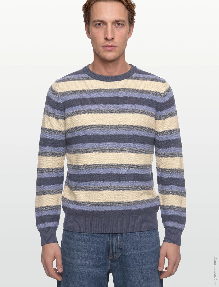Mos Mosh Gallery - MMGLaporte Linen Crew Neck Knit - rundhals - navy - 3