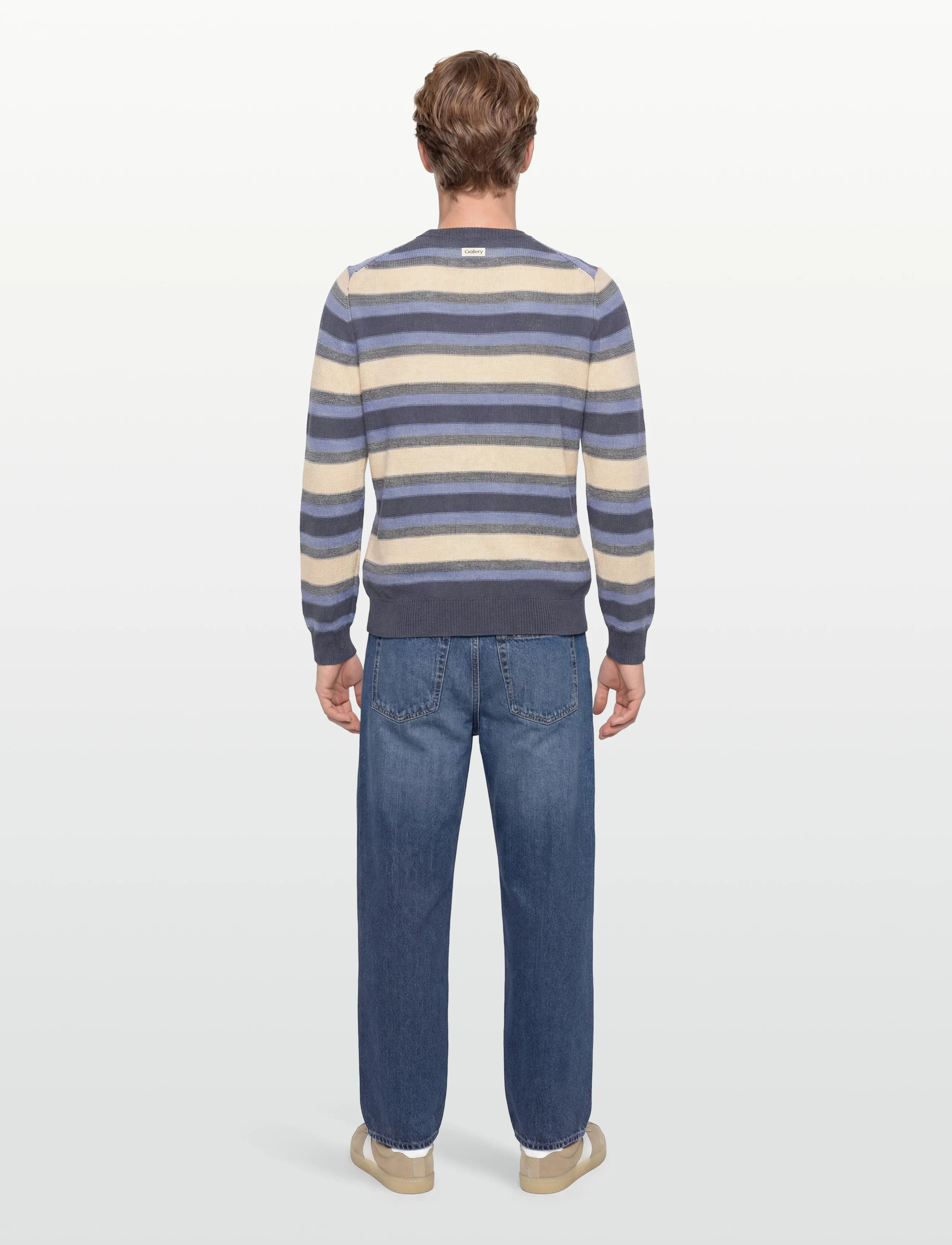 Mos Mosh Gallery - MMGLaporte Linen Crew Neck Knit - Ümmarguse kaelusega kudumid - navy - 4