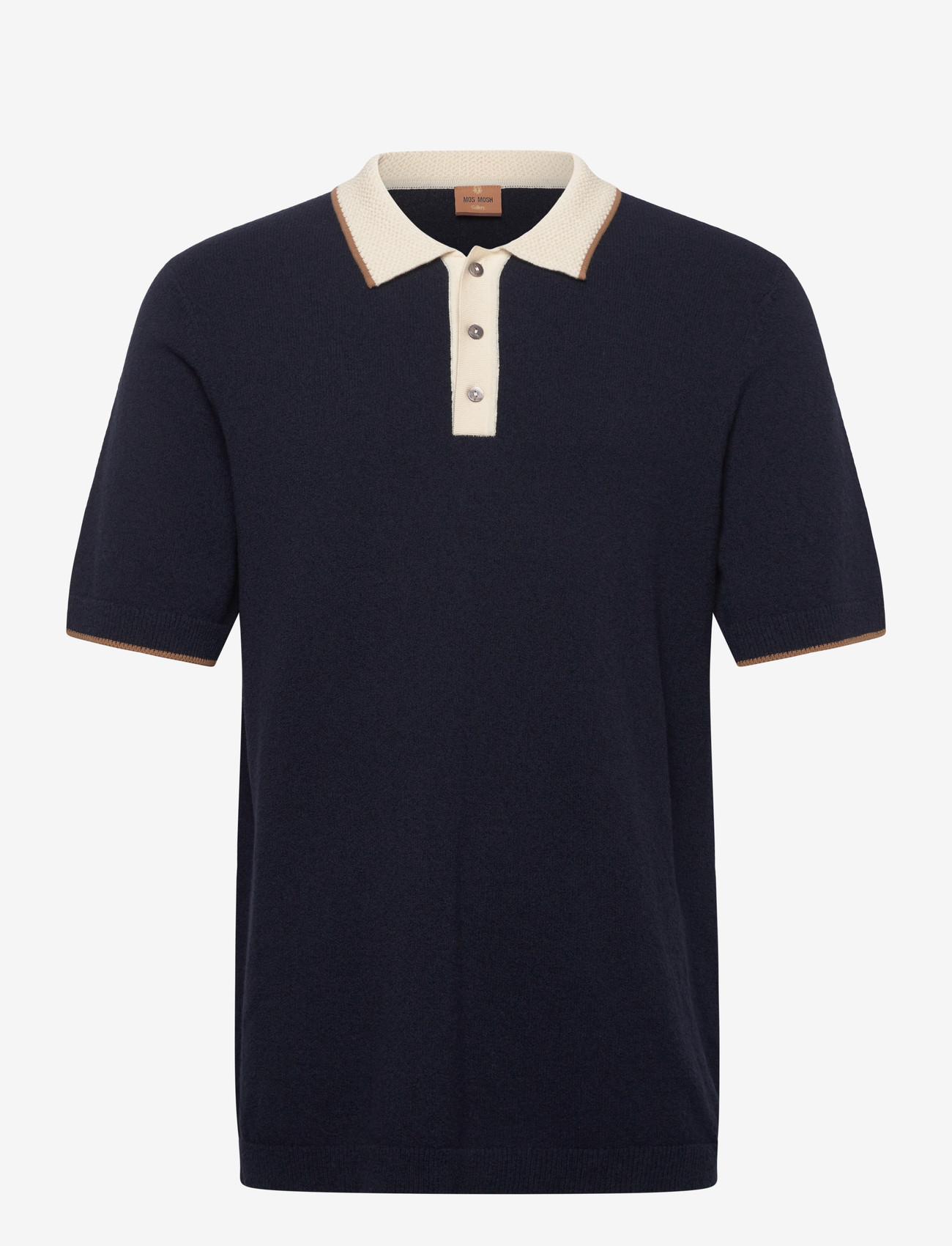 Mos Mosh Gallery - MMGFrancesco Polo SS Knit - polos en tricot - estate blue - 0
