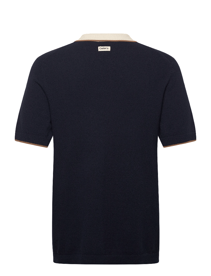 Mos Mosh Gallery - MMGFrancesco Polo SS Knit - polos en tricot - estate blue - 1
