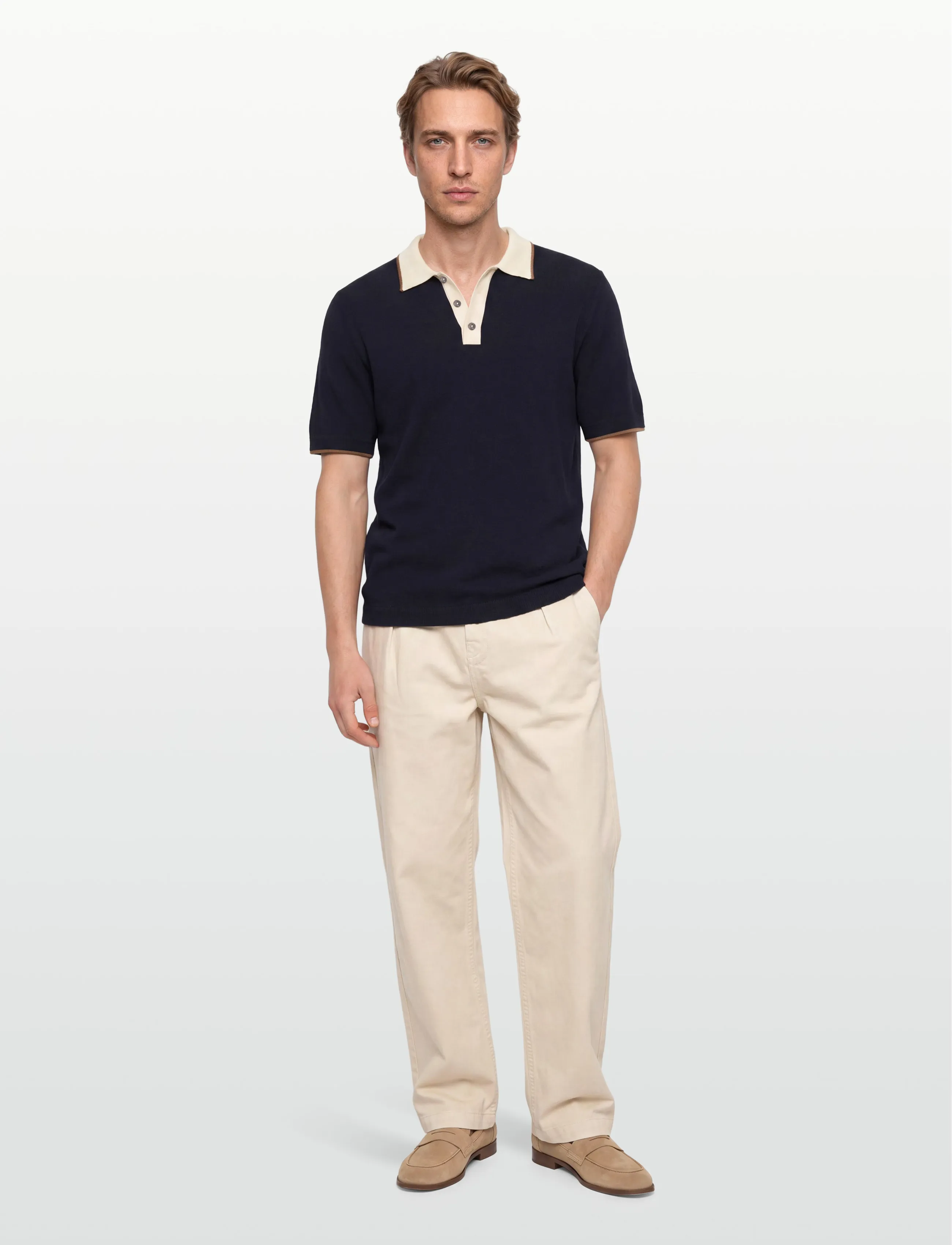 Mos Mosh Gallery MMGFrancesco Polo SS Knit - Strickmode - ESTATE BLUE / navy