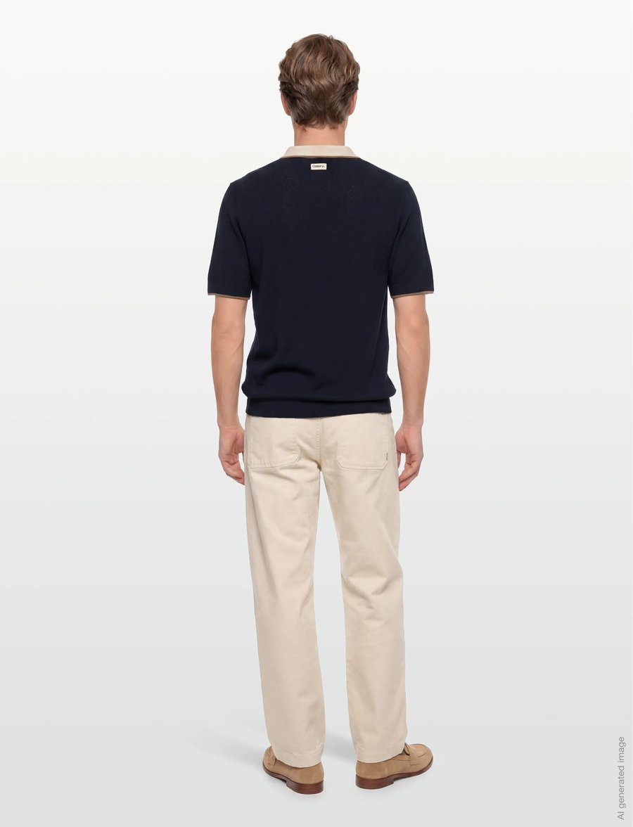 Mos Mosh Gallery - MMGFrancesco Polo SS Knit - stickade pikéer - estate blue - 4